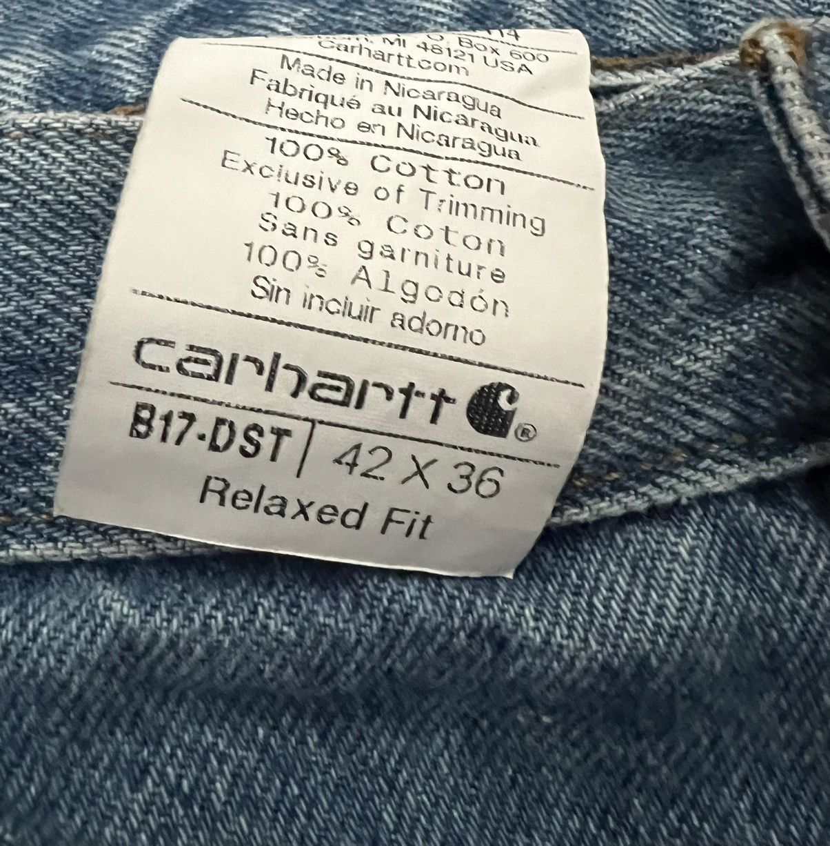 Carhartt × Vintage Carhartt Relaxed fit 42x36 Denim Size US 42 / EU 58 - 3 Thumbnail