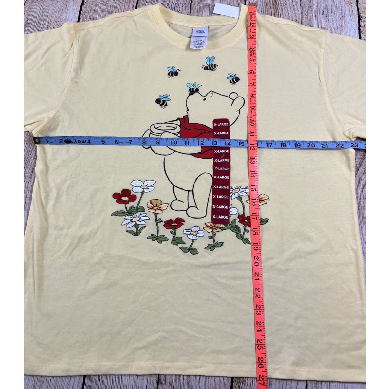 Disney Disney Winnie The Pooh Honey Bees Flowers Graphic T-Shirt Yellow XL Women Size XL / US 12-14 / IT 48-50 - 5 Thumbnail