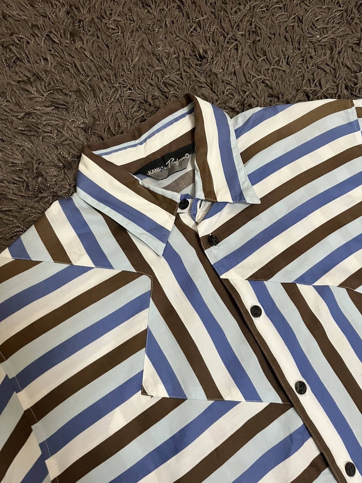 Kansai Yamamoto 1990s kansai profumo abstract stitching multicolor #F3 Size US M / EU 48-50 / 2 - 8 Thumbnail