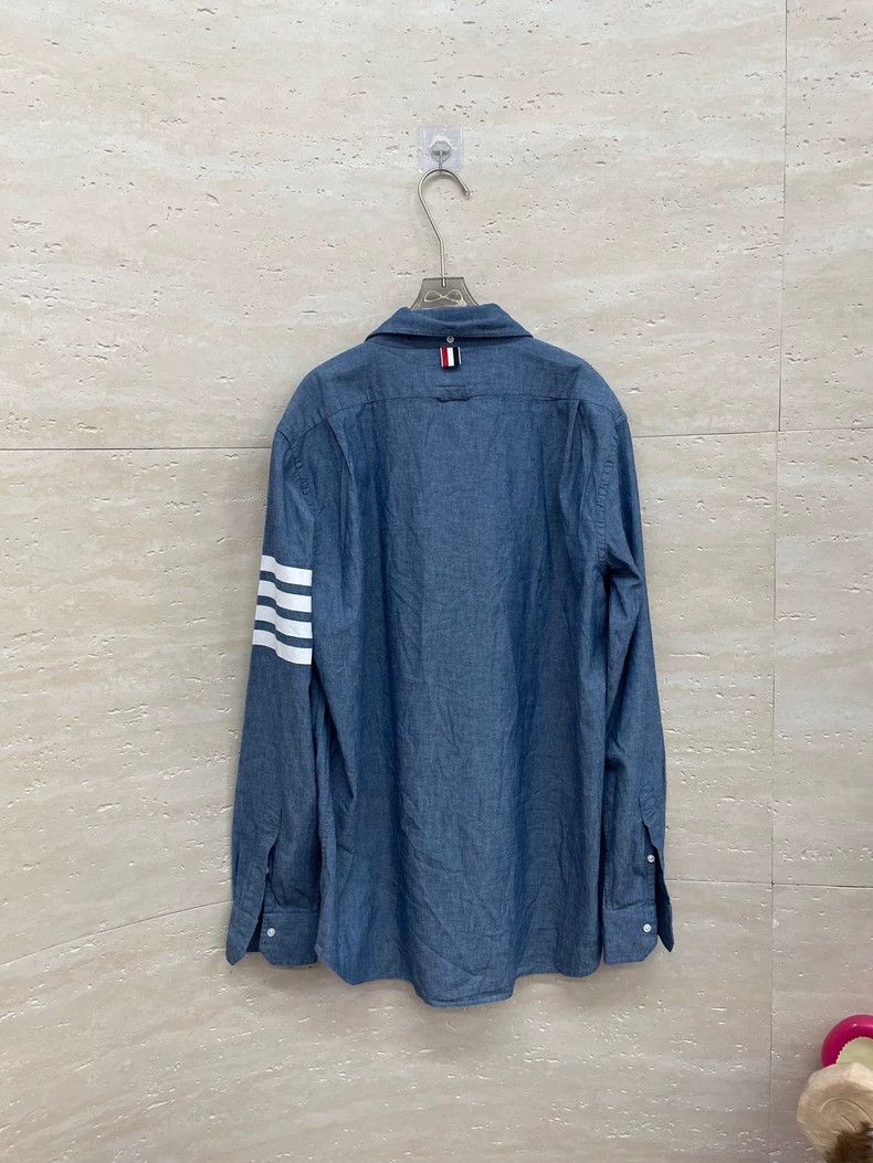 Thom Browne Thom Browne Blue denim shirt Size US XXL / EU 58 / 5 - 2 Thumbnail