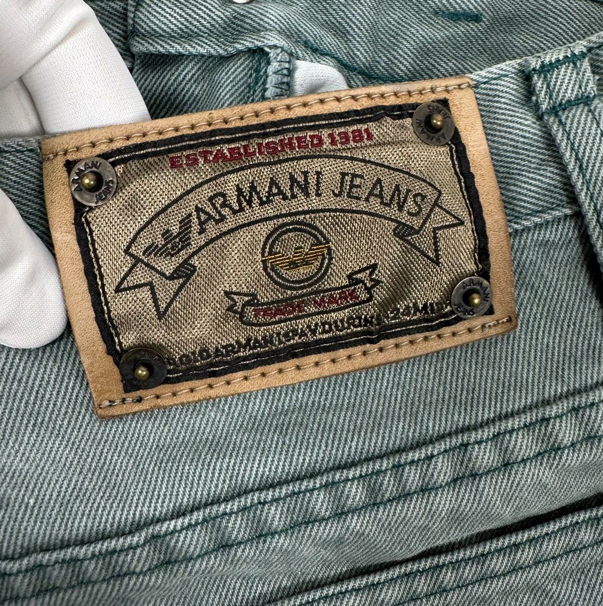 Armani × Vintage 1980s Armani Jeans High Waist Jeans Tapered size 28 Vintage Size 28" / US 6 / IT 42 - 14 Thumbnail