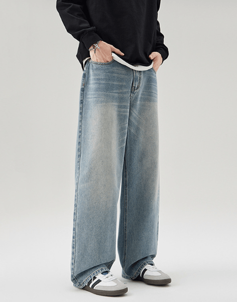Japanese Brand × Jean American straight loose washed vintage baggy jeans Size US 32 / EU 48 - 3 Thumbnail