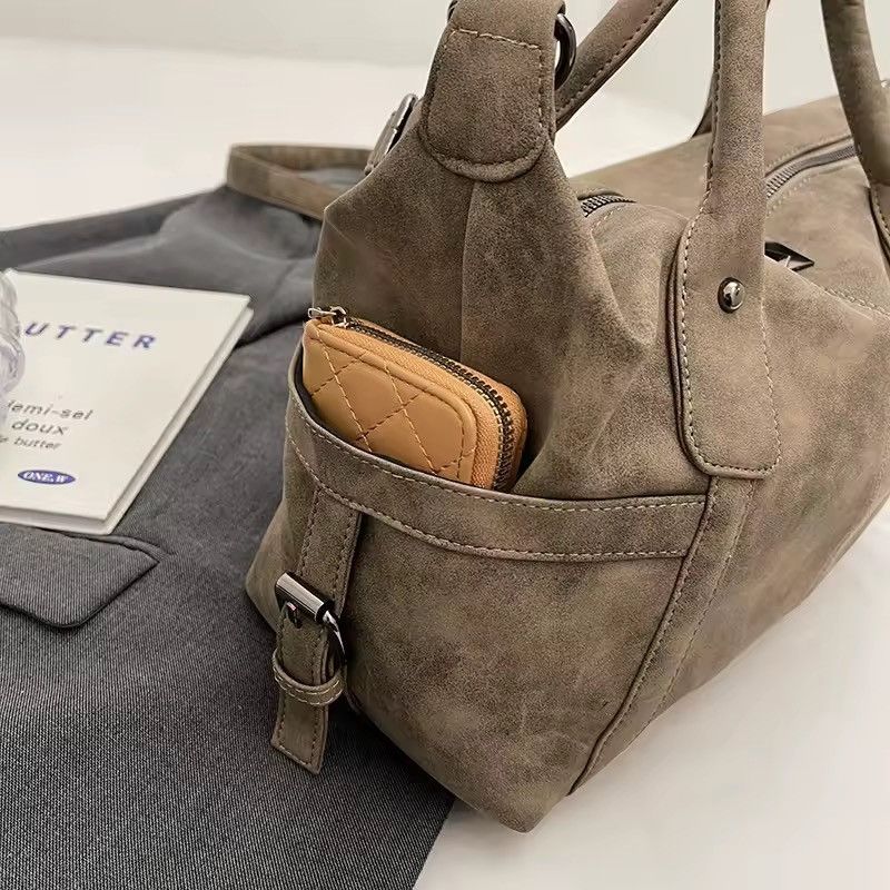 Other Retro Vintage Style PU Leather Khaki Shoulder Crossbody Bag Size ONE SIZE - 8 Thumbnail