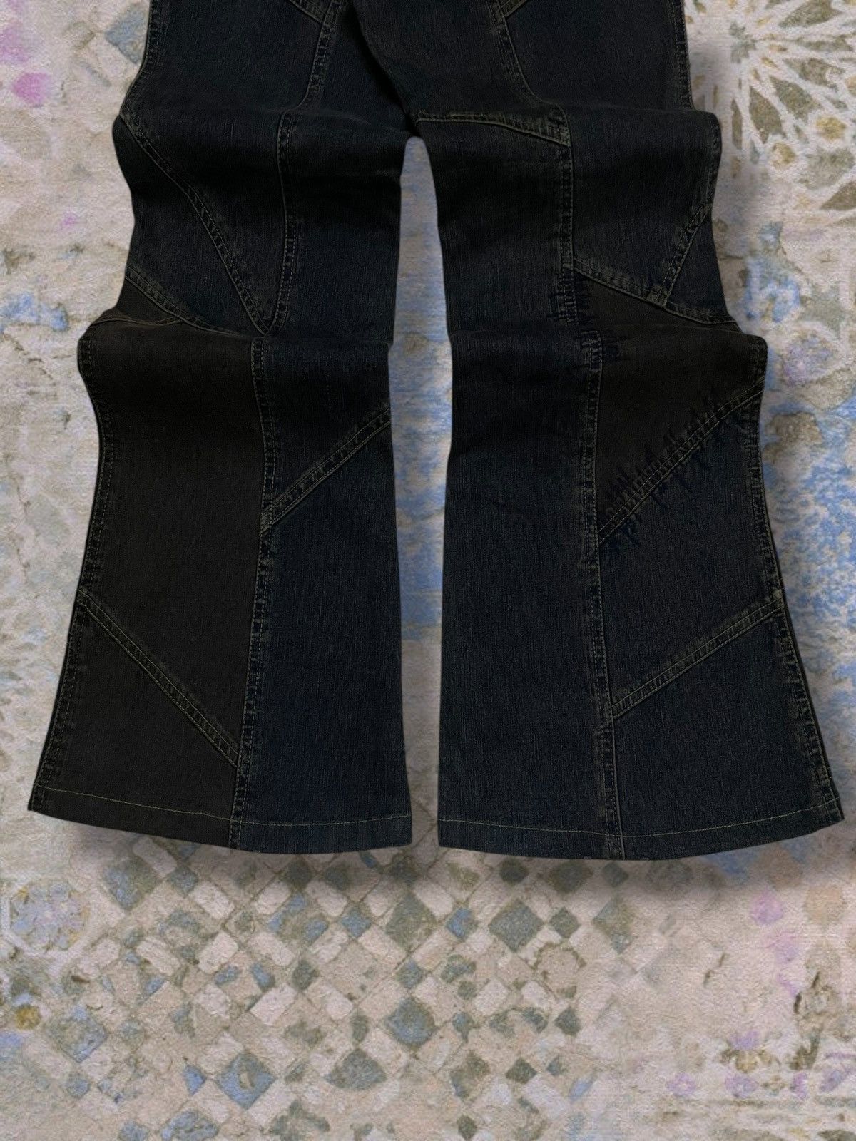 Tornado Mart Rare 90’s Japan Tornado Mart Cowboy Patchwork Flared Denim Size US 29 - 10 Thumbnail