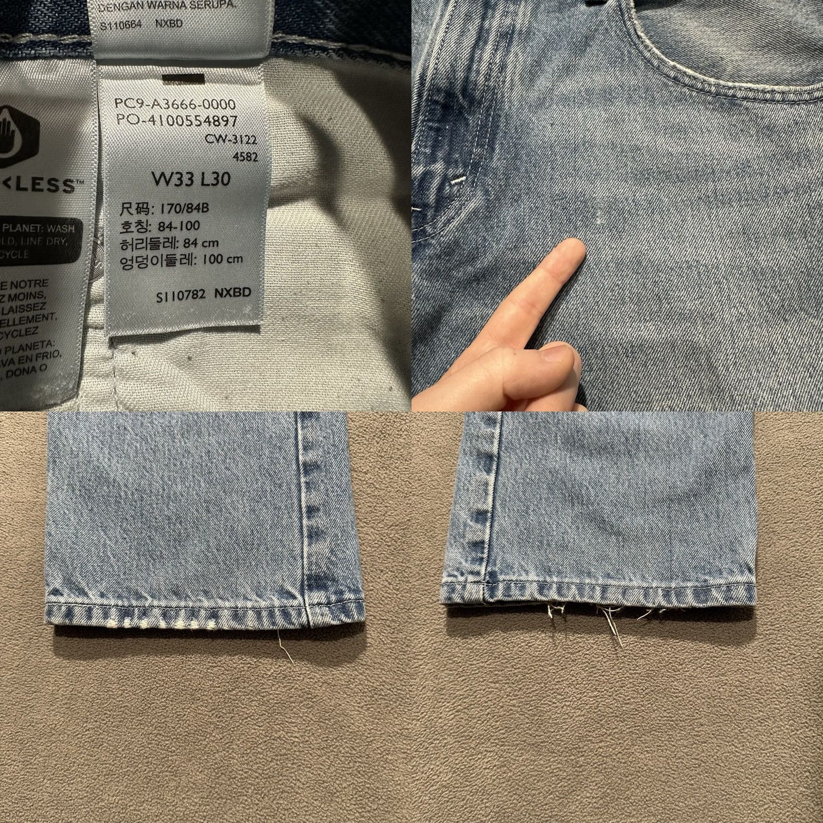 Levi's VINTAGE Levi's Silvertab Jeans Mens 33x30 Blue Denim Straight Leg Light Wash Jeans Regular Mens Size US 33 - 9 Thumbnail