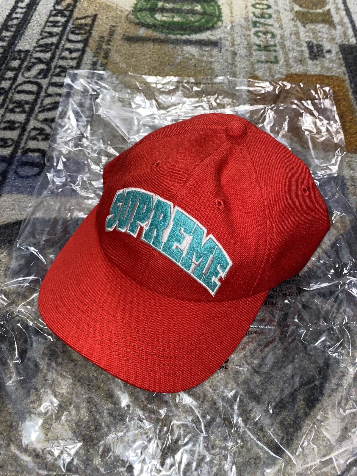 supreme(シュプリーム)/CAP felt arc 6 panel RED Supreme Felt Arc 6-Panel (FW24) - $48