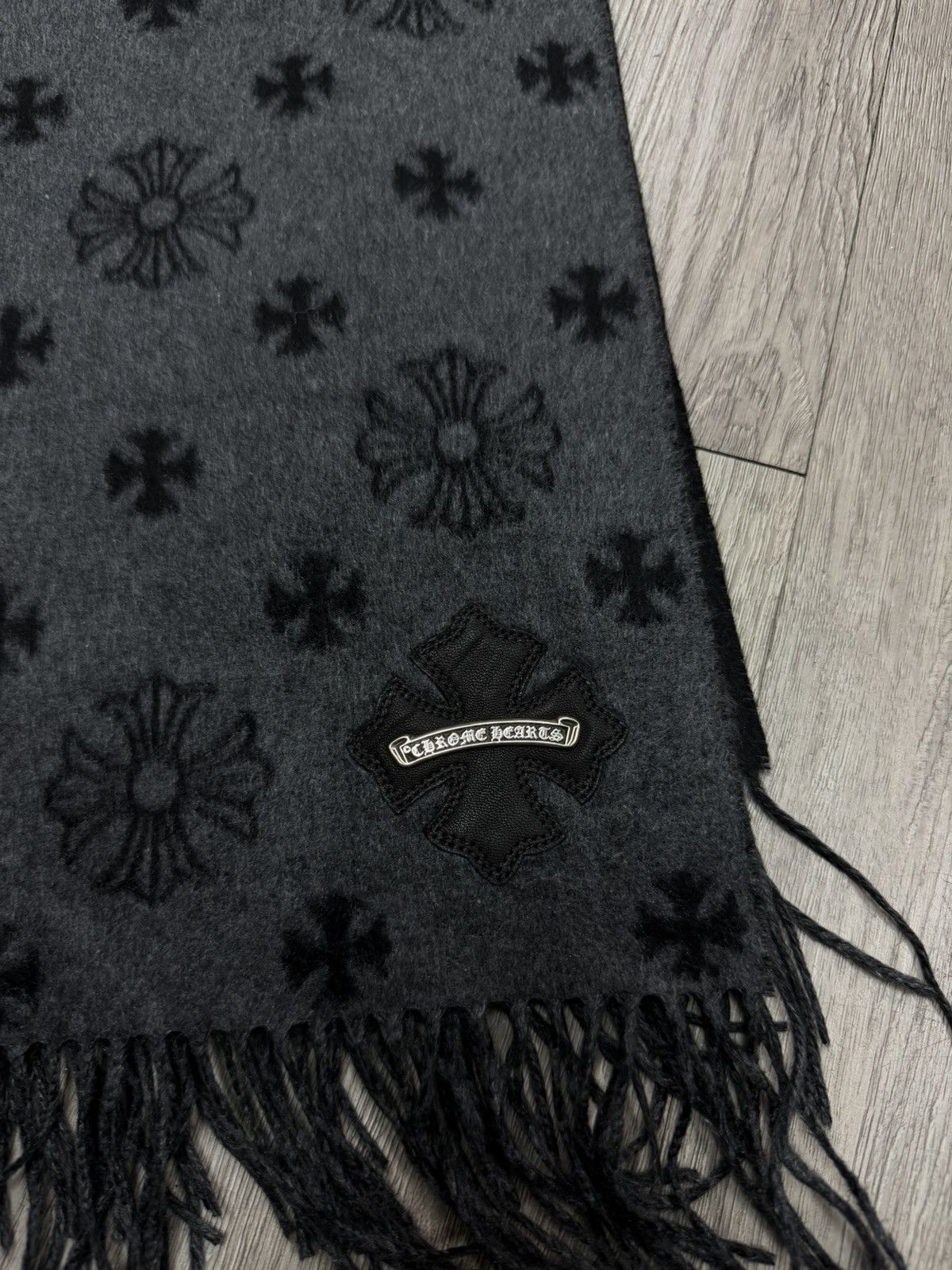 Chrome Hearts Chrome Hearts Grey Cashmere Patch Logo Throw Blanket Size ONE SIZE - 2 Thumbnail