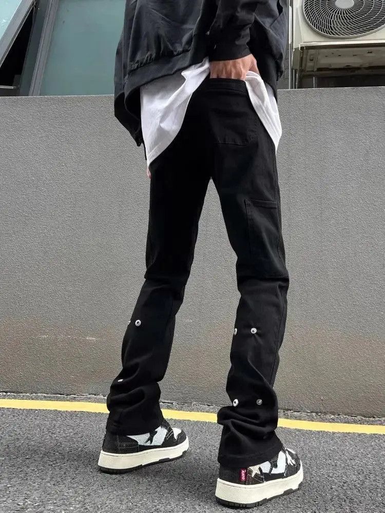 Japanese Brand Straight leg micro flared button up jeans Size US 32 / EU 48 - 5 Thumbnail