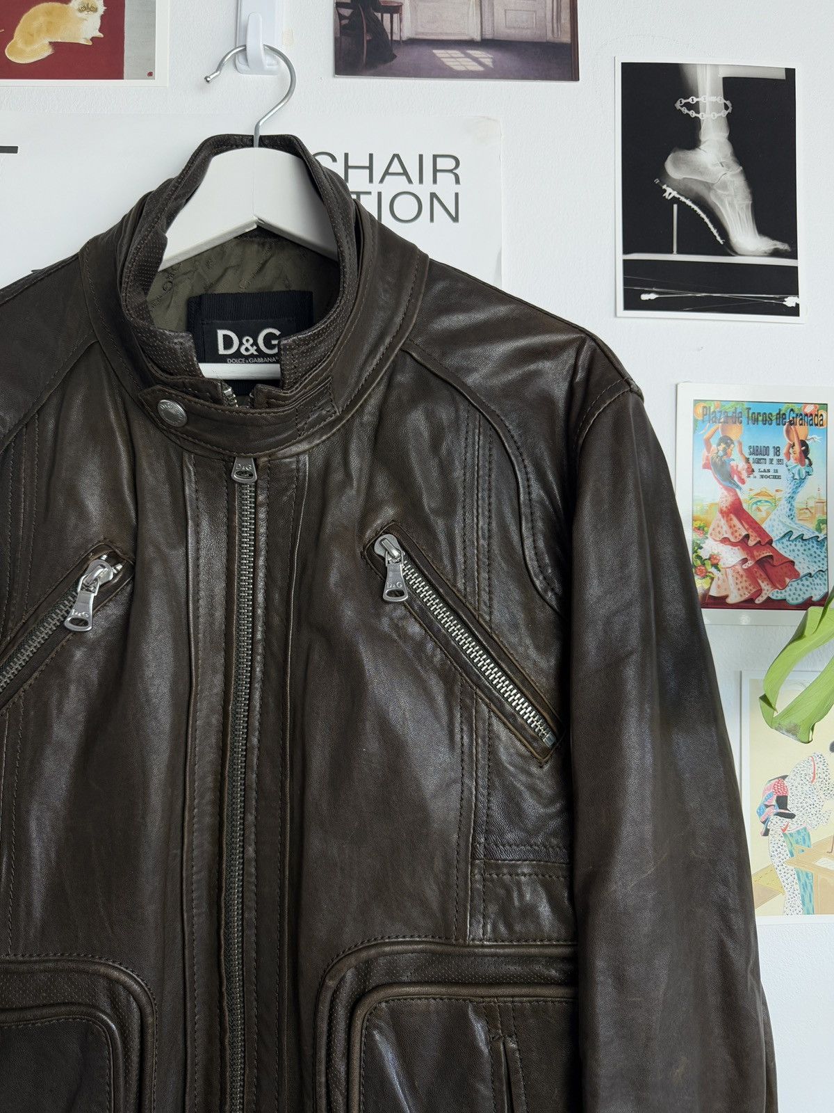 Dolce & Gabbana Vintage Dolce & Gabbana moto biker leather jacket 52 L rare Size US L / EU 52-54 / 3 - 4 Thumbnail