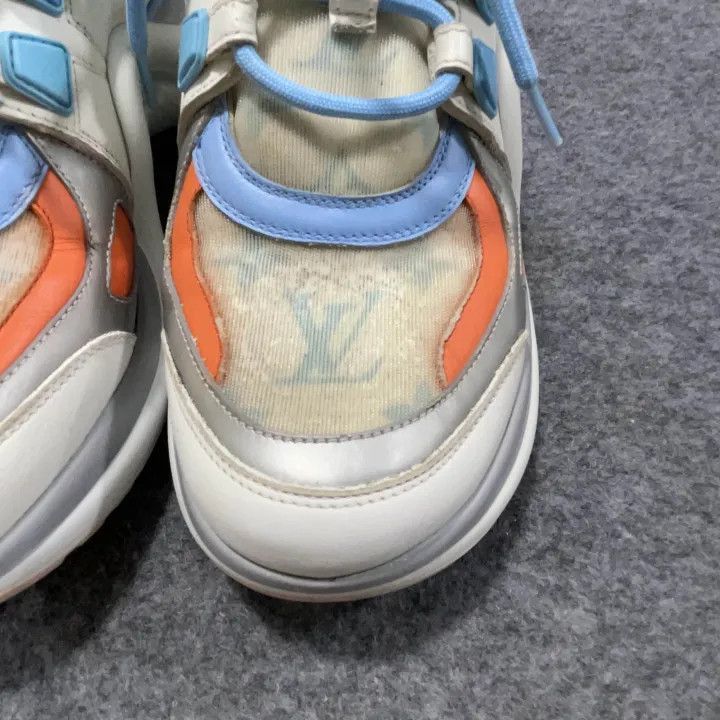 Louis Vuitton Louis Vuitton Archlight Blue and White Sneakers -2508 Size US 6 / IT 36 - 4 Thumbnail