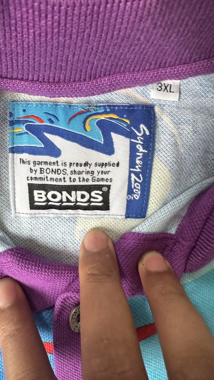 Vintage VINTAGE BONDS SYDNEY 2000 OLYMPICS POLO TEE Size US L / EU 52-54 / 3 - 5 Thumbnail