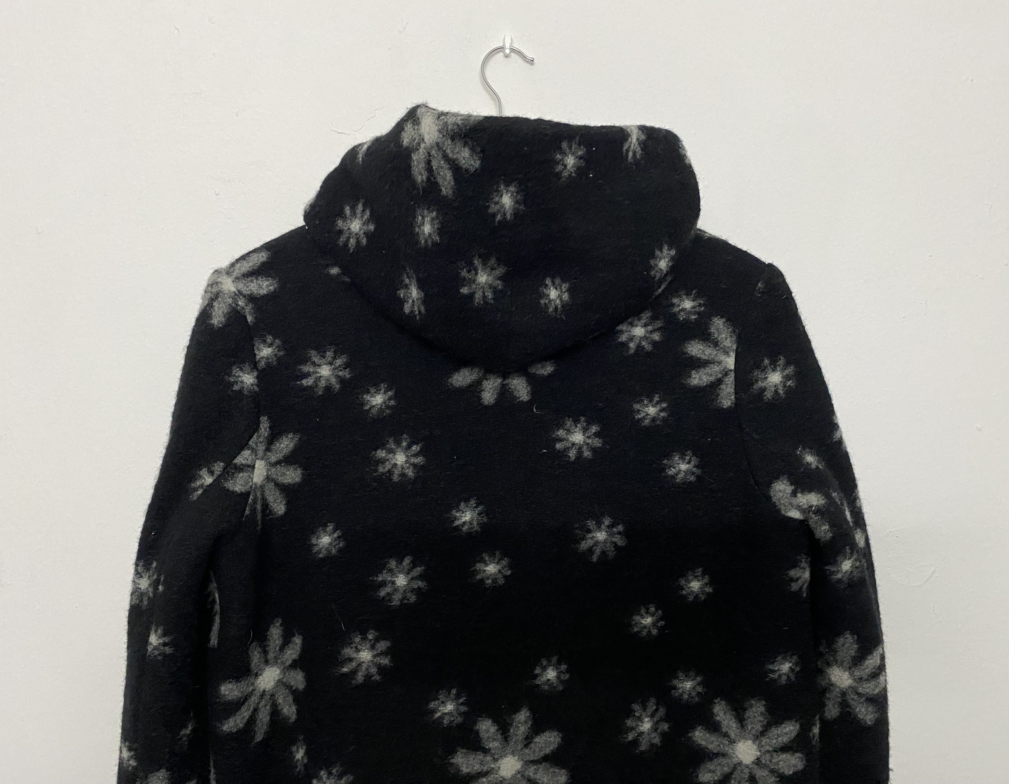 Vintage BALMAIN PARIS Flower Print Wool Blend Coat Jacket