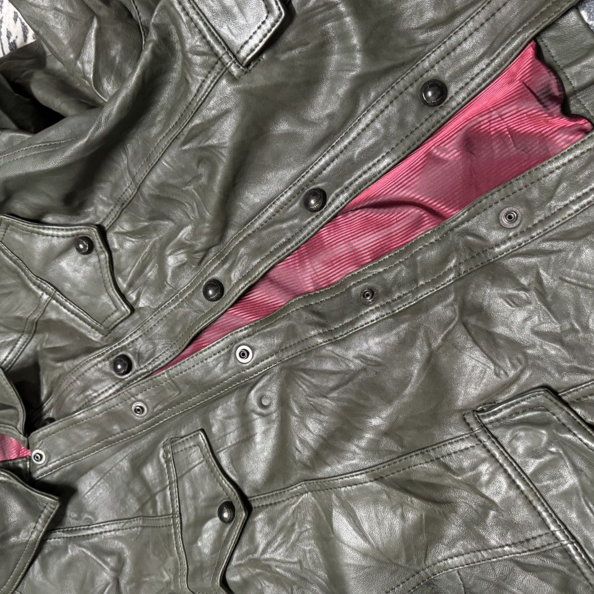 Le Grande Bleu (L.G.B.) Reilabo x Nicole Club Military Leather Jacket Size US M / EU 48-50 / 2 - 18 Thumbnail