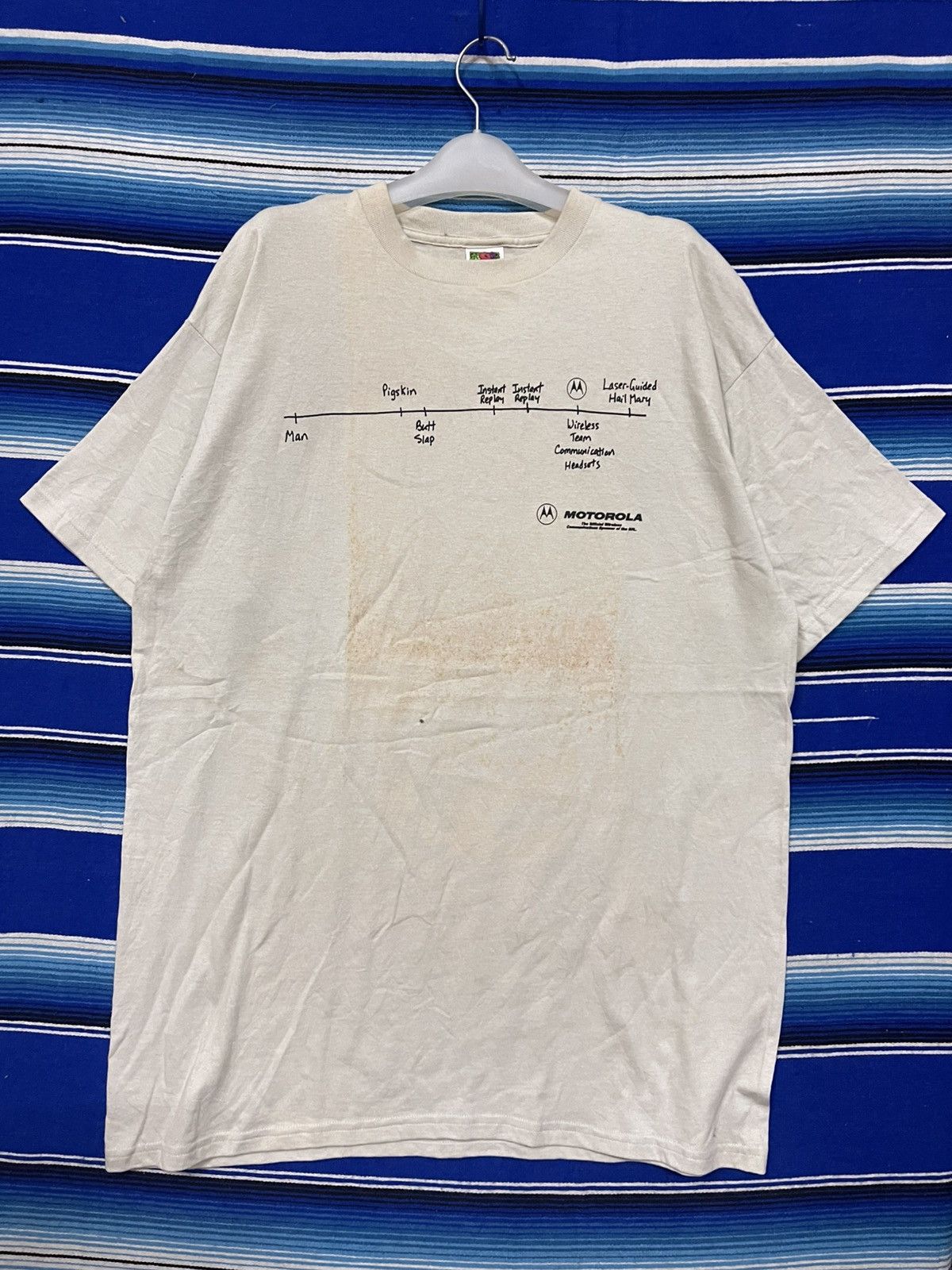 Motorola × NFL × Vintage RARE 🔥 Vintage Y2K Motorola T-Shirt Sponsor NFL Size US XL / EU 56 / 4 - 1 Thumbnail