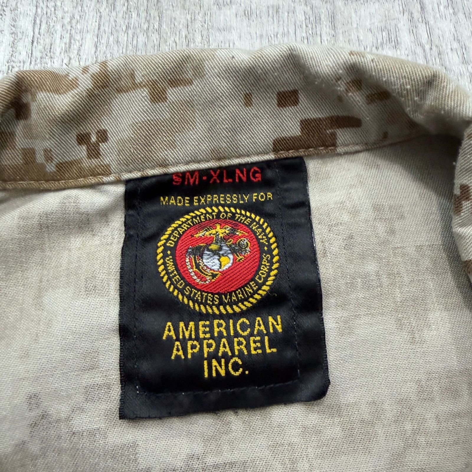 Vintage US Marines Military Shirt Jacket Men's Small Extra Long Size US S / EU 44-46 / 1 - 5 Thumbnail