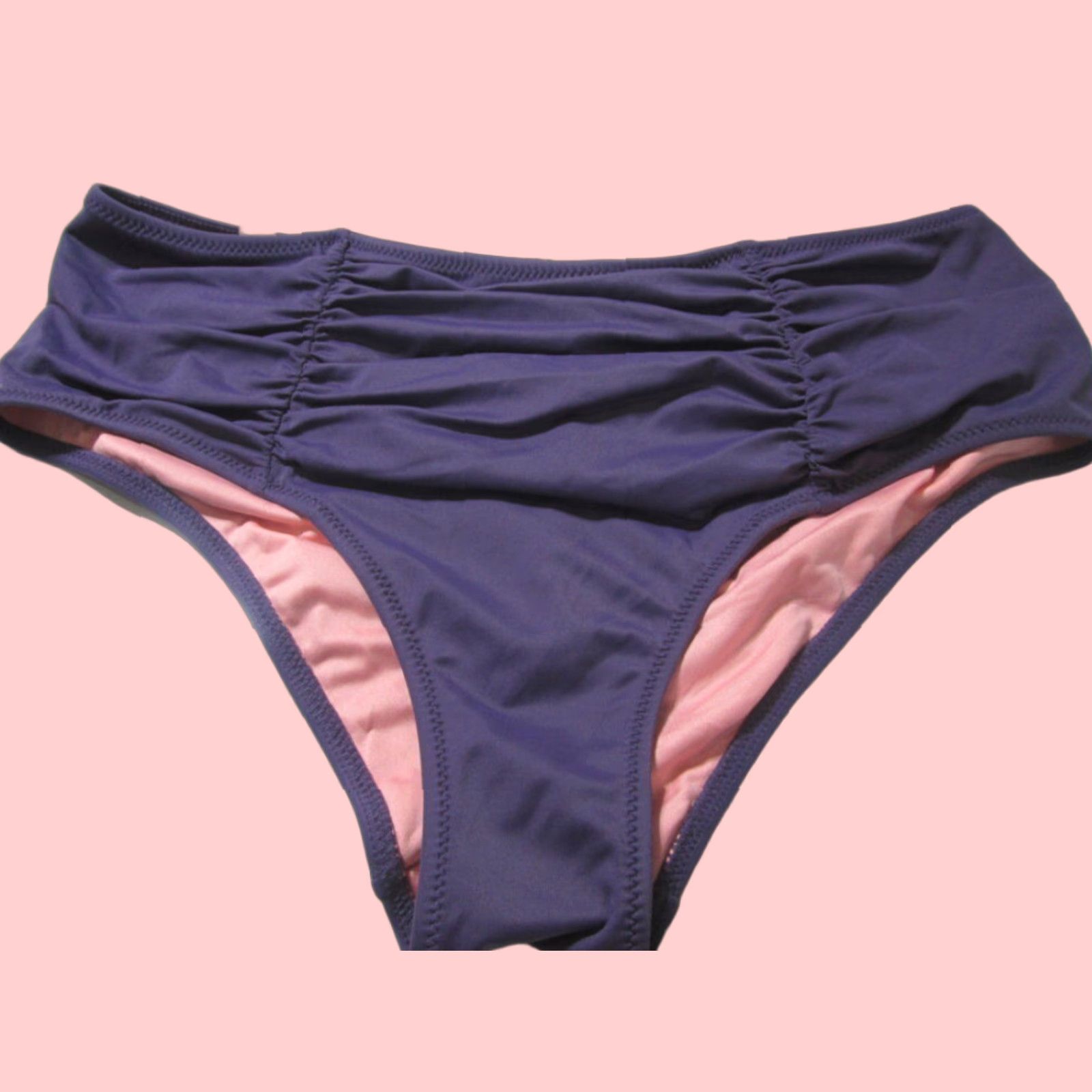 Victorias Secret Victoria's Secret Womens Size Small Dark Purple Hipster Ruched Bikini Bottom Swimwear