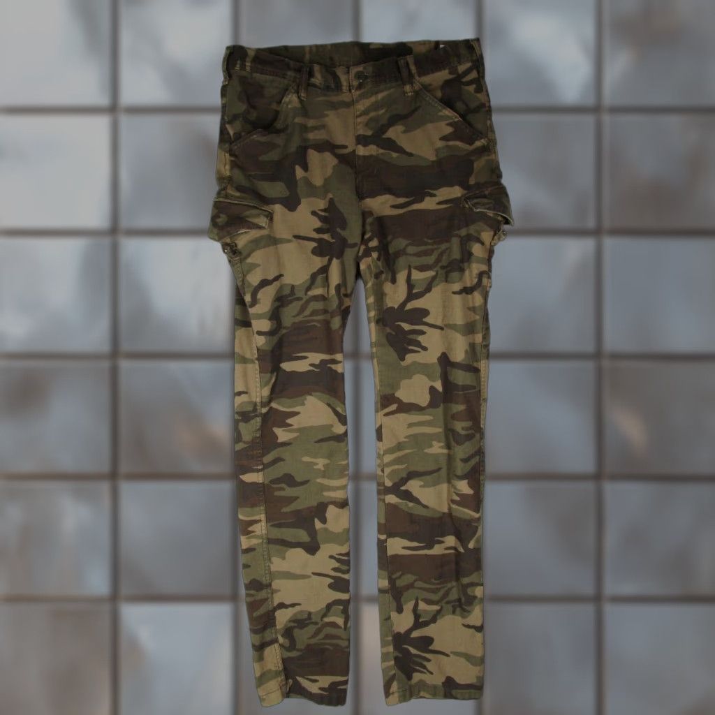 United Arrows United Arrows Pants Mens 32 Green Camouflage Cargo Work Cotton Blend Canvas Pockets Regular Fit Casual Outdoor Summer Winter Spring Fall 32x34 Mens Size US 32 / EU 48 - 1 Thumbnail