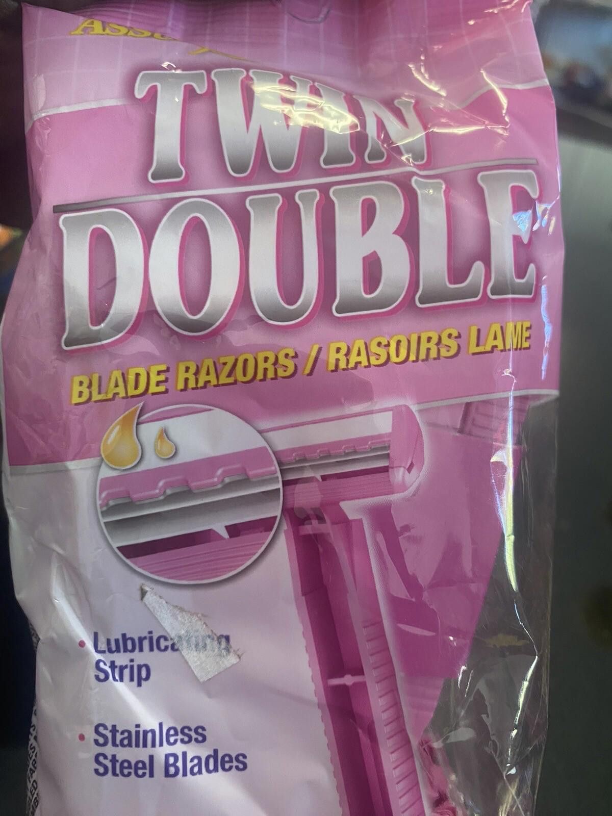 Other Assured Twin Double Razor Blades Lubricating Strip Count 10 Size ONE SIZE - 3 Thumbnail