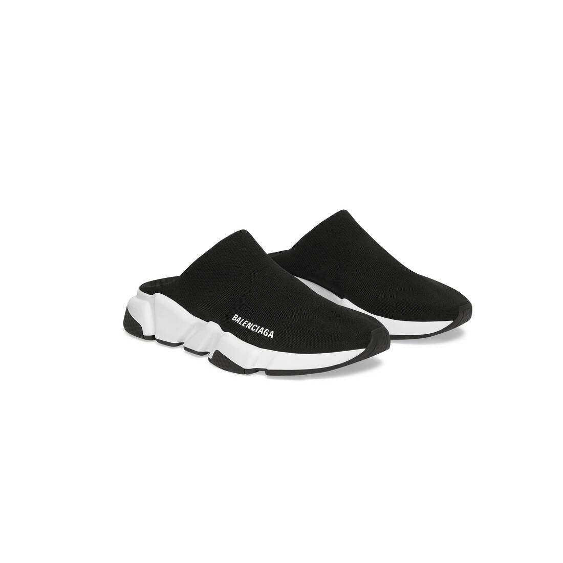 Balenciaga o1mt1gz0525 Speed Recycled Knit Mules in Black Size US 7 / EU 40 - 2 Thumbnail