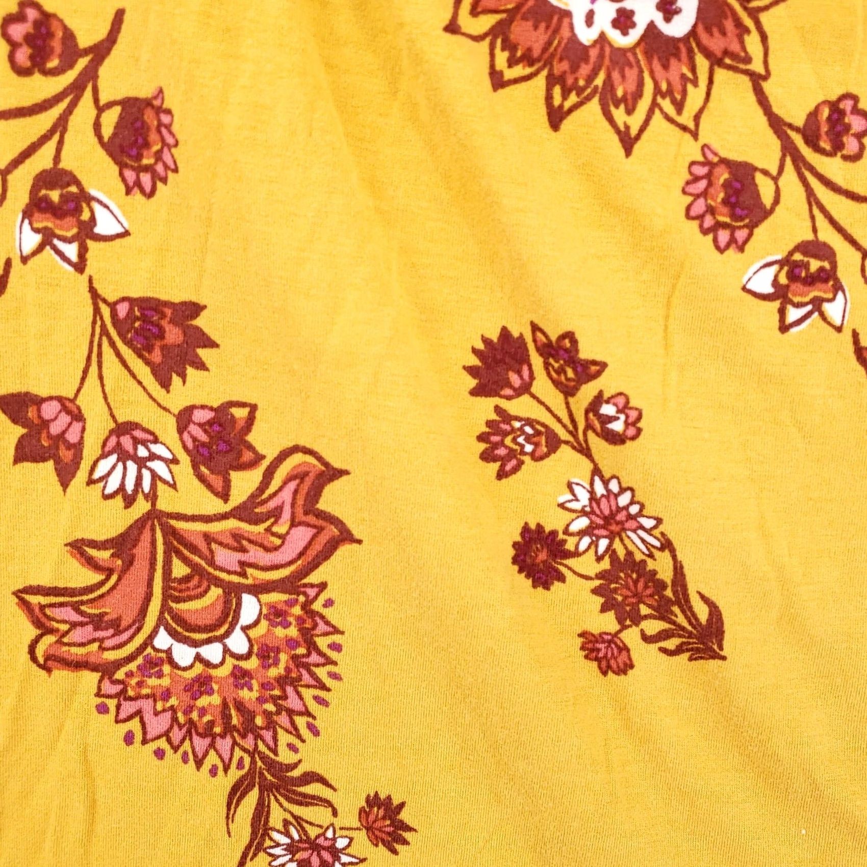 Old Navy Old Navy Blouse Womens 2XL XXL Yellow Floral Off The Shoulder Peasant Boho Top Size XXL / US 16-18 / IT 52-54 - 4 Thumbnail