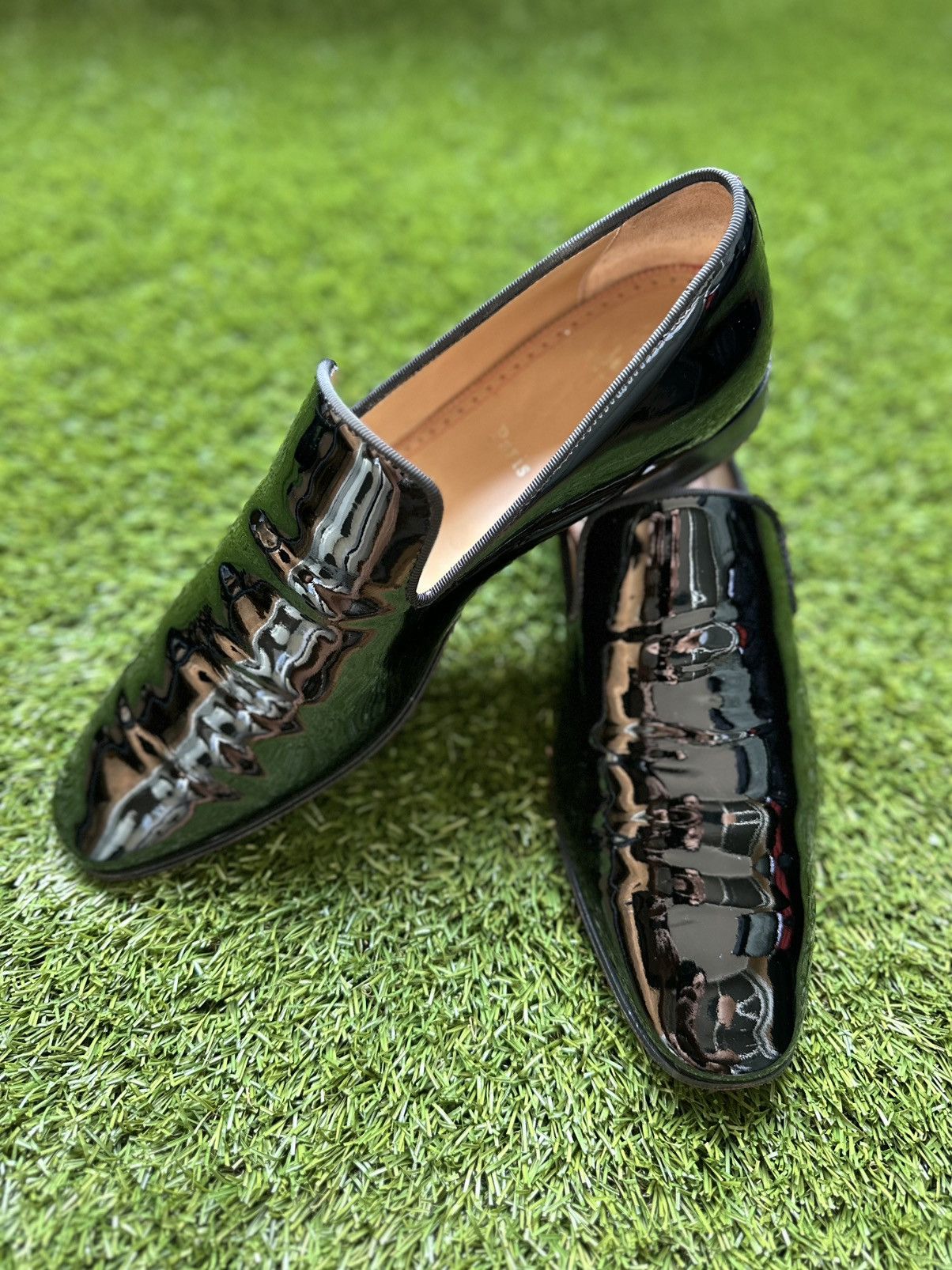 Christian Louboutin Christian Louboutin, 40 Dandelion Flat Loafer Patent Black Size US 7 / EU 40 - 2 Thumbnail