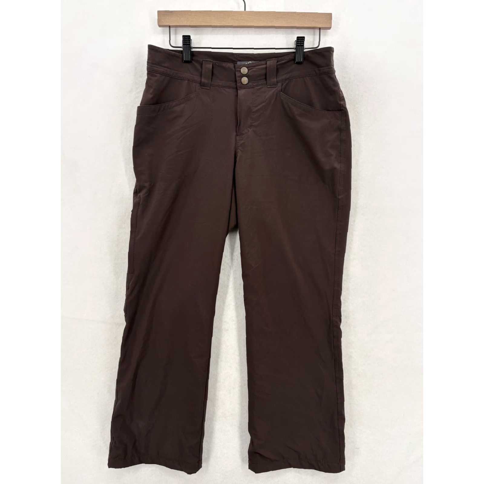 Eddie Bauer Eddie Bauer Pants Womens 2 Brown Softshell Hiking Outdoor Trail Khakis Pockets Lined Size 26" / US 2 / IT 38 - 2 Thumbnail