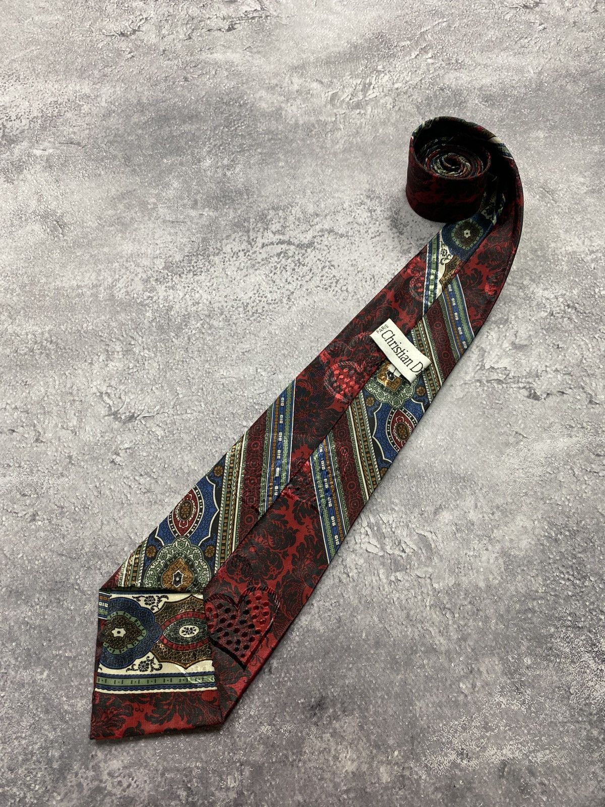 Christian Dior Monsieur Vintage Christian Dior Paris Silk Tie Luxury 90s Necktie Size ONE SIZE - 8 Thumbnail