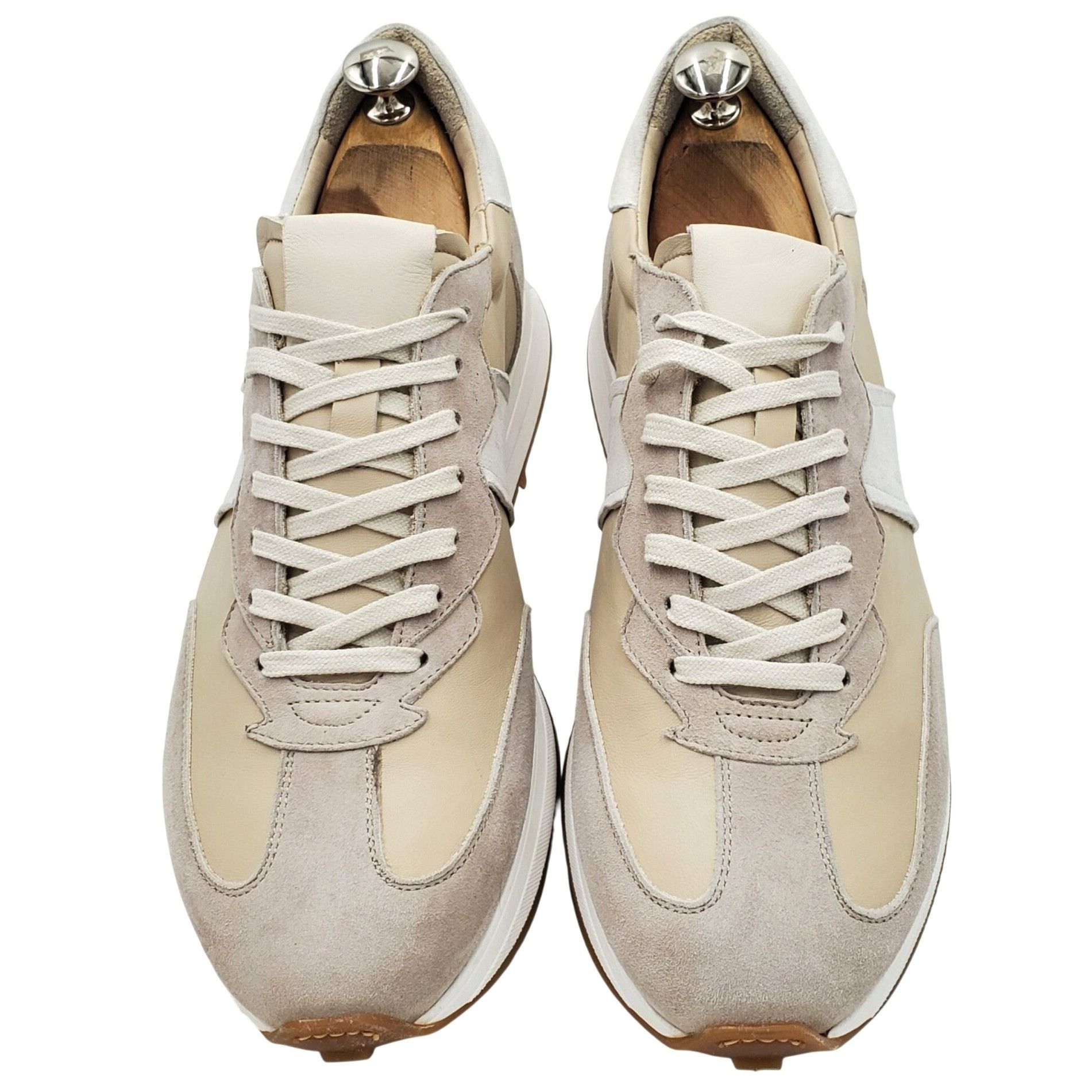 Zelli Zelli Roxi Mens size 10 Taupe White Italian Suede Calfskin Size US 10 / EU 43 - 2 Thumbnail