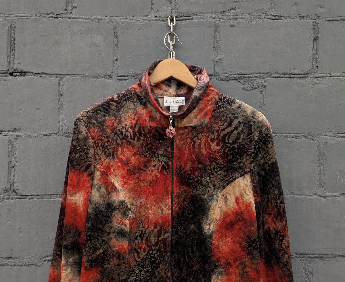 Joseph Ribkoff Joseph Ribkoff Zip-Up Jacket Abstract Print Velour Style Size XL / US 12-14 / IT 48-50 - 3 Thumbnail