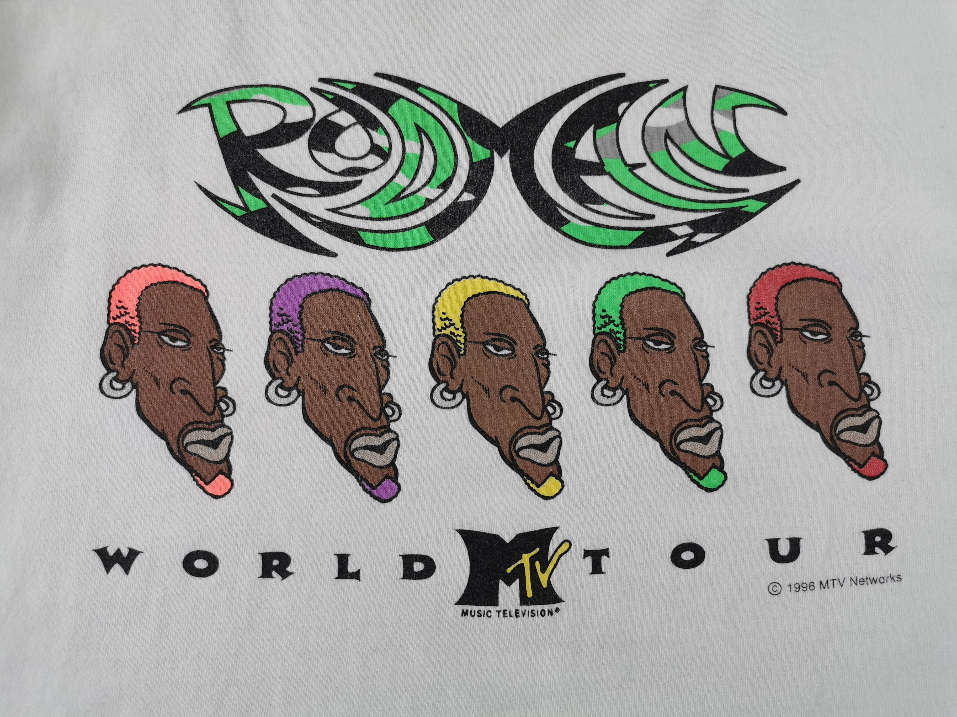 Champion Vintage 90's Champion Rodman MTV World Tour T Shirt Size L Size US L / EU 52-54 / 3 - 4 Thumbnail