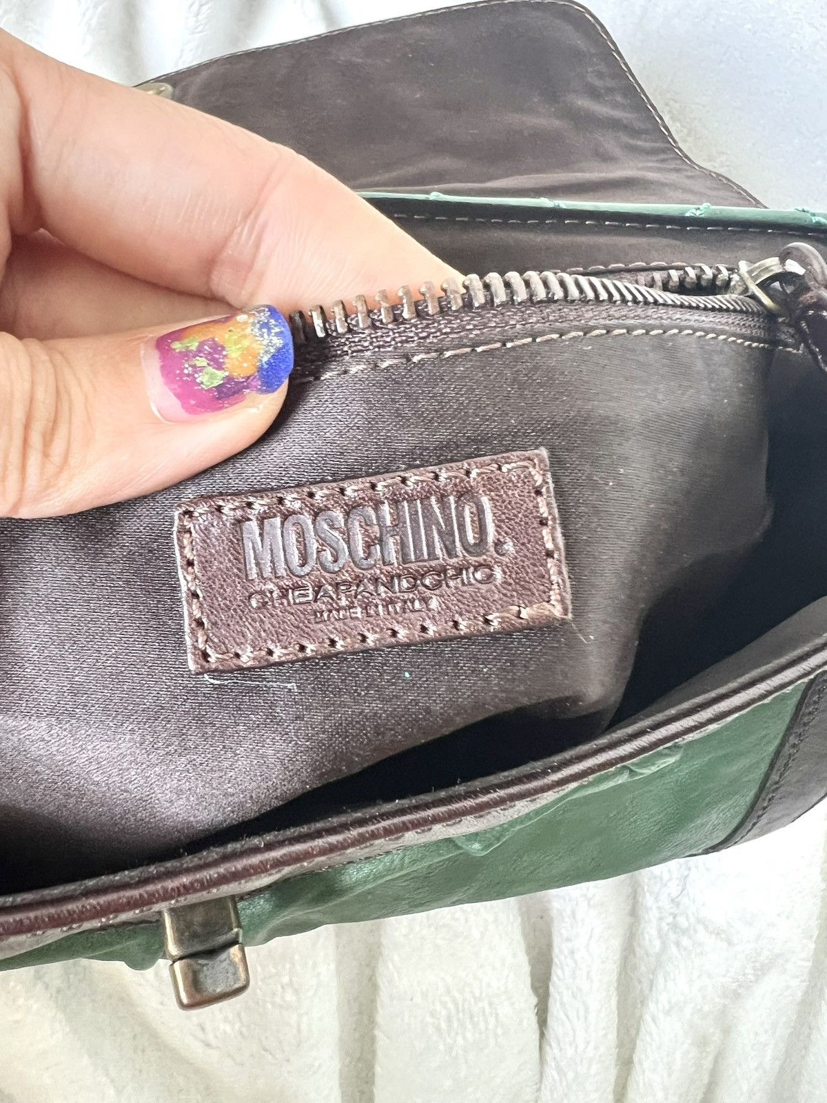 Moschino Moschino “Chain Scarf Green” Shoulder Bag Size ONE SIZE - 16 Thumbnail