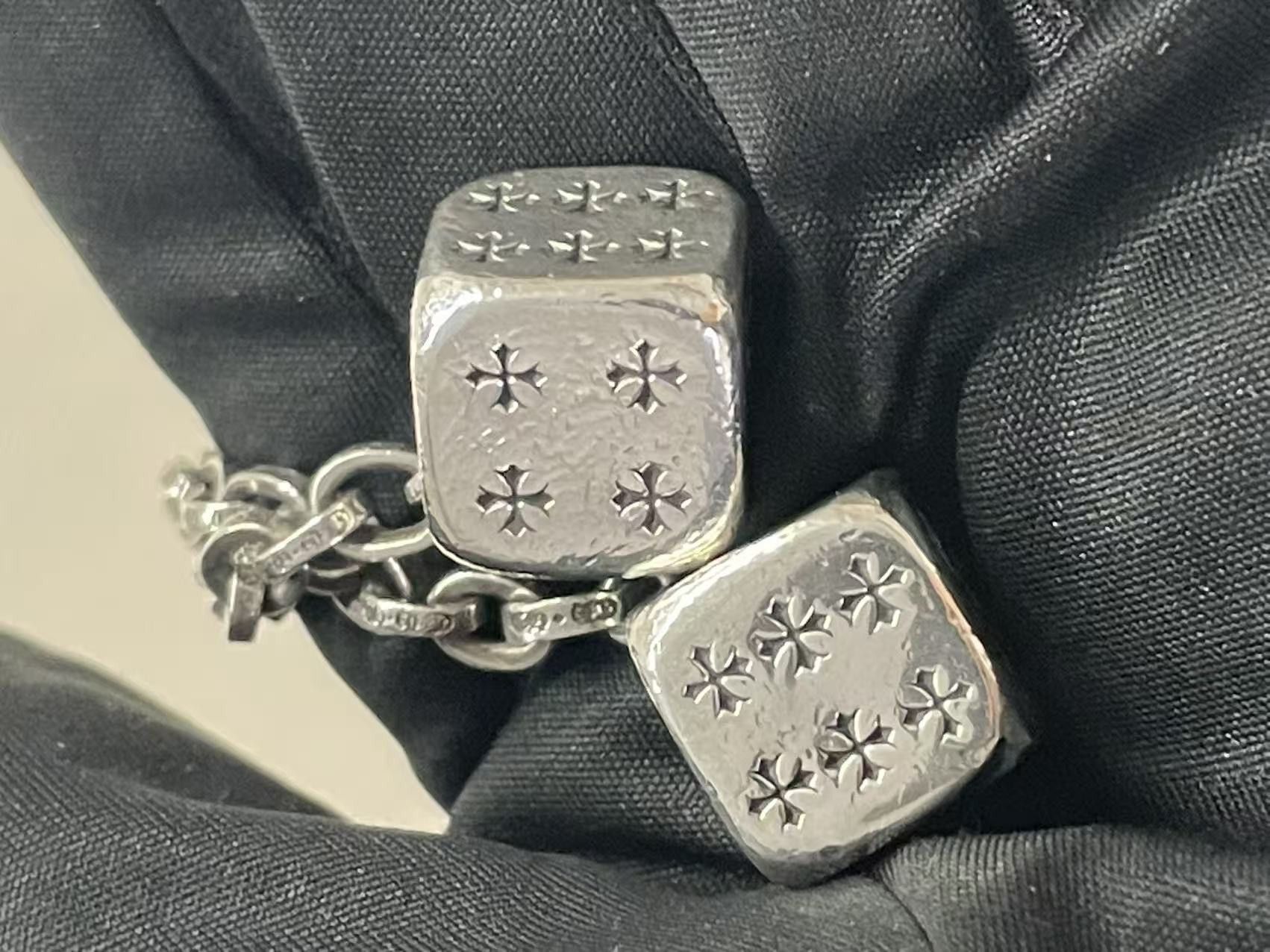 Chrome Hearts Chrome Hearts Silver Dice Keychain Size ONE SIZE - 8 Thumbnail