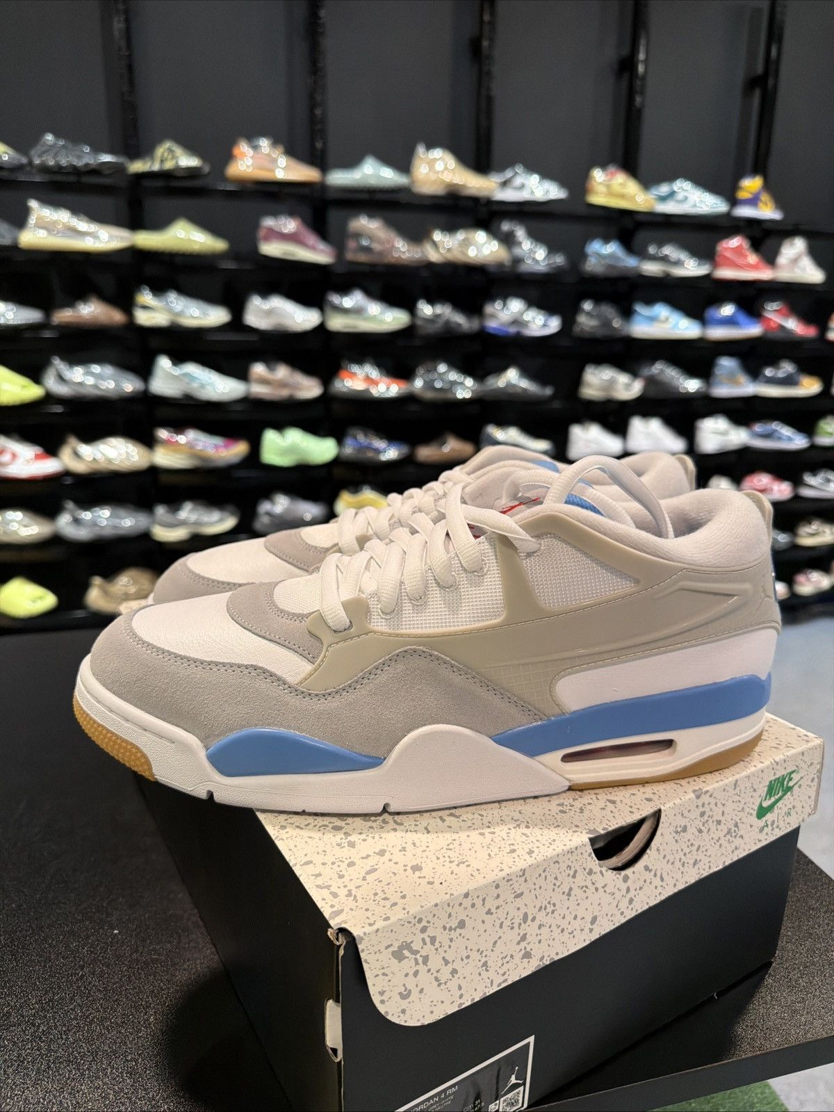 Jordan Brand Nike Air Jordan 4 RM Sneakers Shoes White/Neutral Gray Size US 13 / EU 46 - 7 Thumbnail