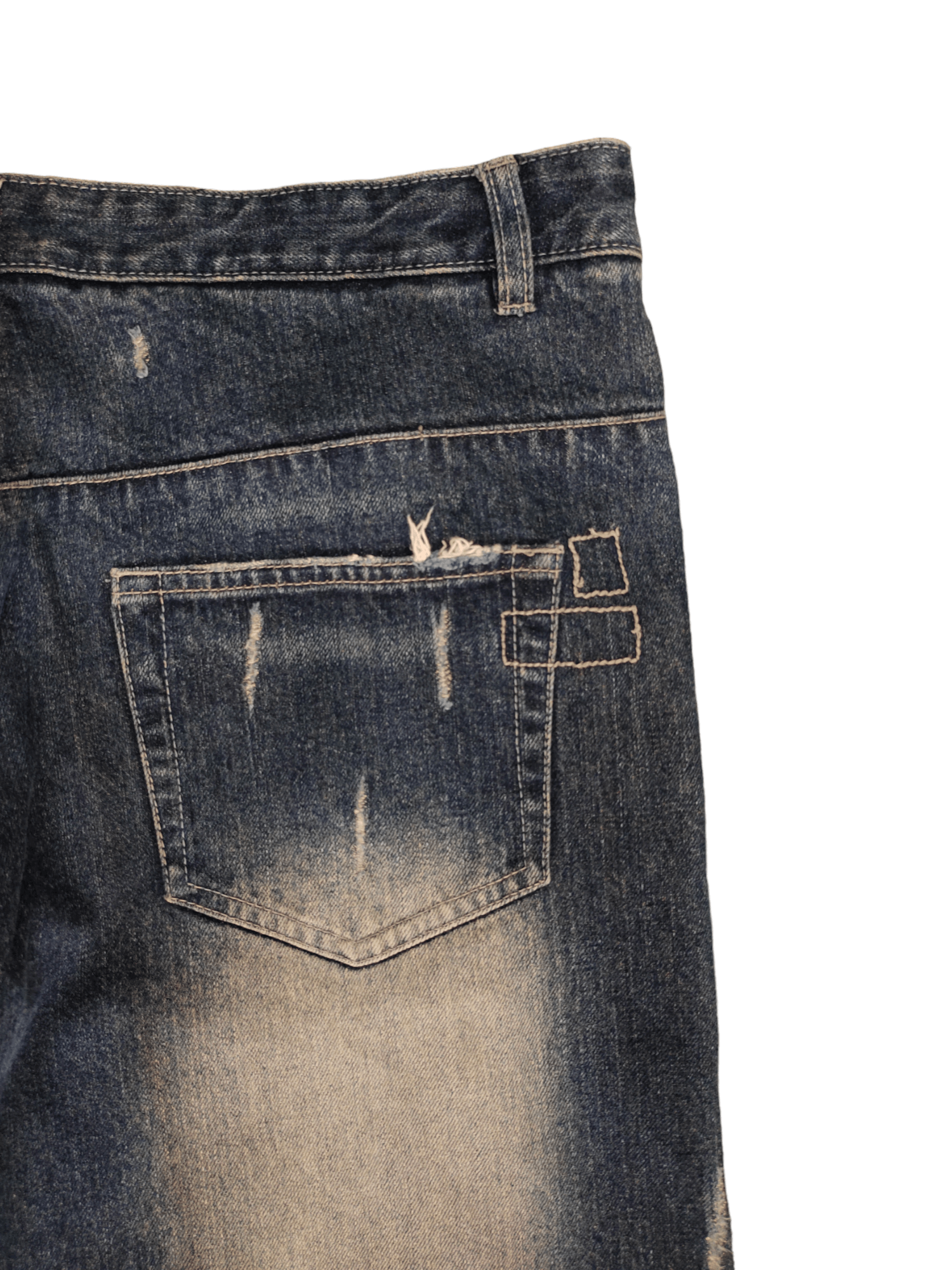 Hysteric Glamour Baggy Jeans Industrie Sand Wash Ripped Denim Wide Loose Y2k Size US 37 - 14 Thumbnail