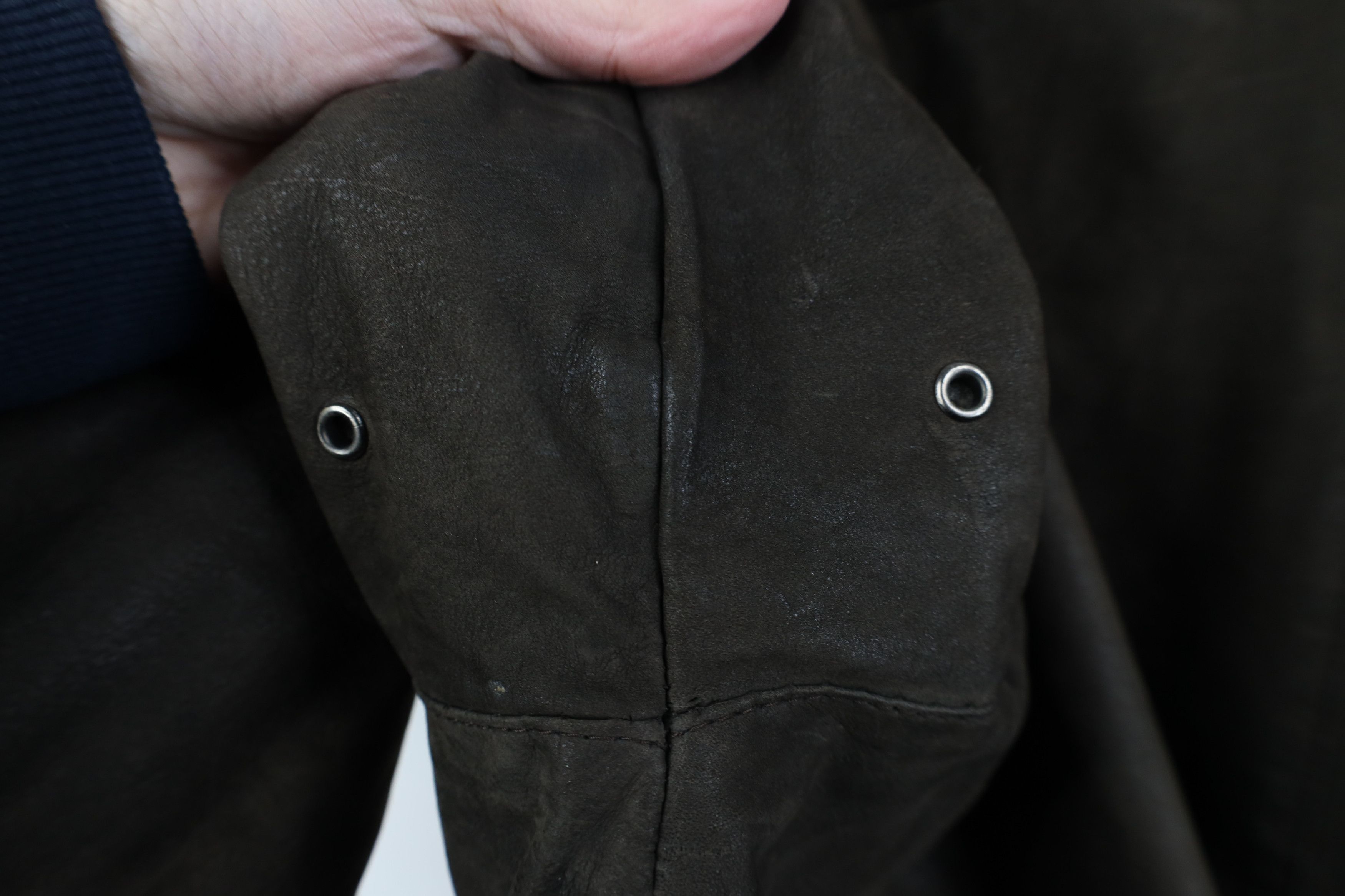 Vintage Vintage 90s Streetwear Leather Flight Bomber Jacket Brown Size US XL / EU 56 / 4 - 13 Thumbnail