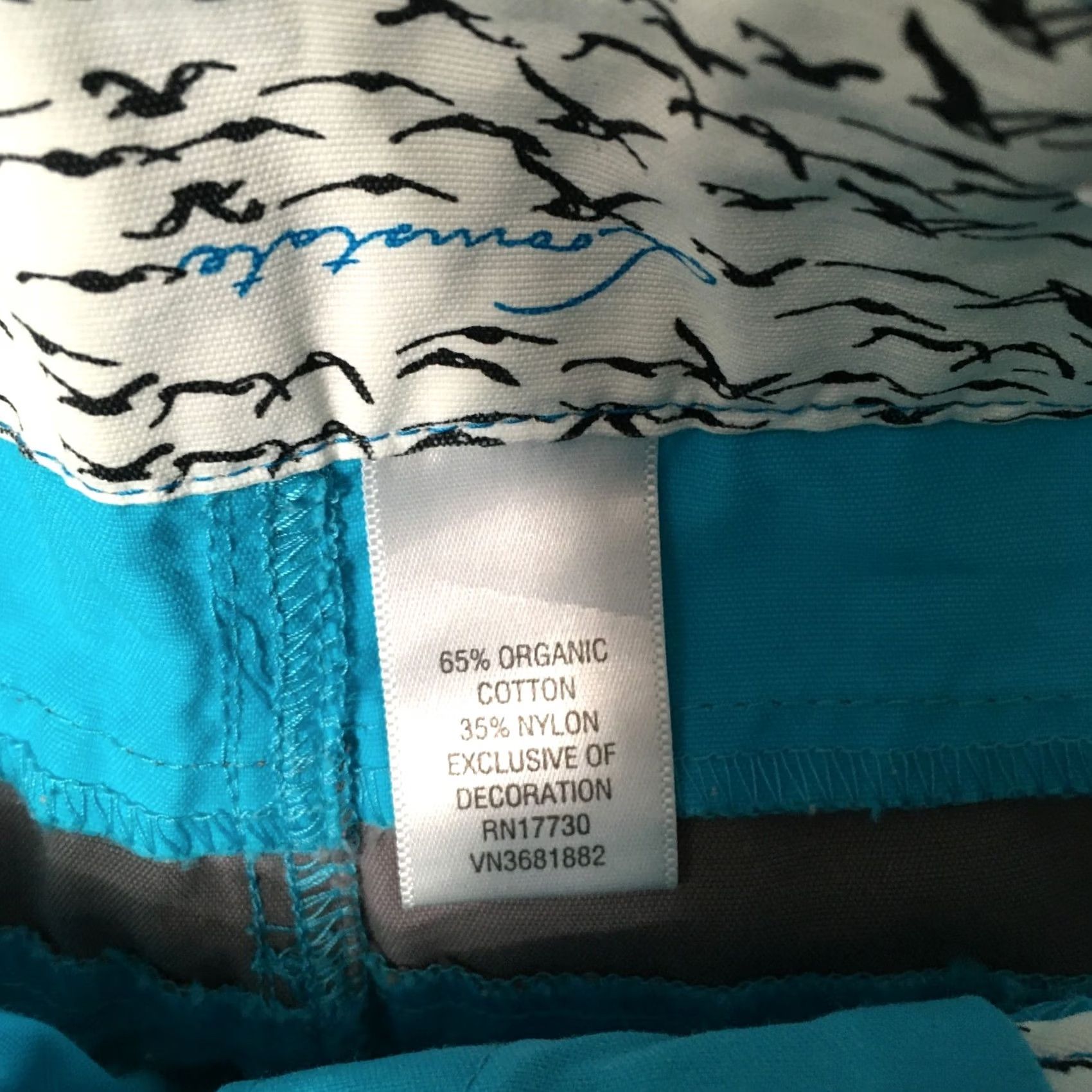 Vintage Loomstate Pontus Blue Mens S Board Shorts Swim Quick Dry Pockets Bottom Streets Fish 90s? Size US 29 - 2 Thumbnail