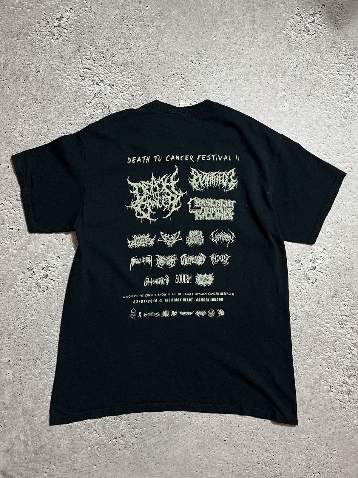Band Tees × Vintage Death to cancer festival t shirt Size US L / EU 52-54 / 3 - 5 Thumbnail
