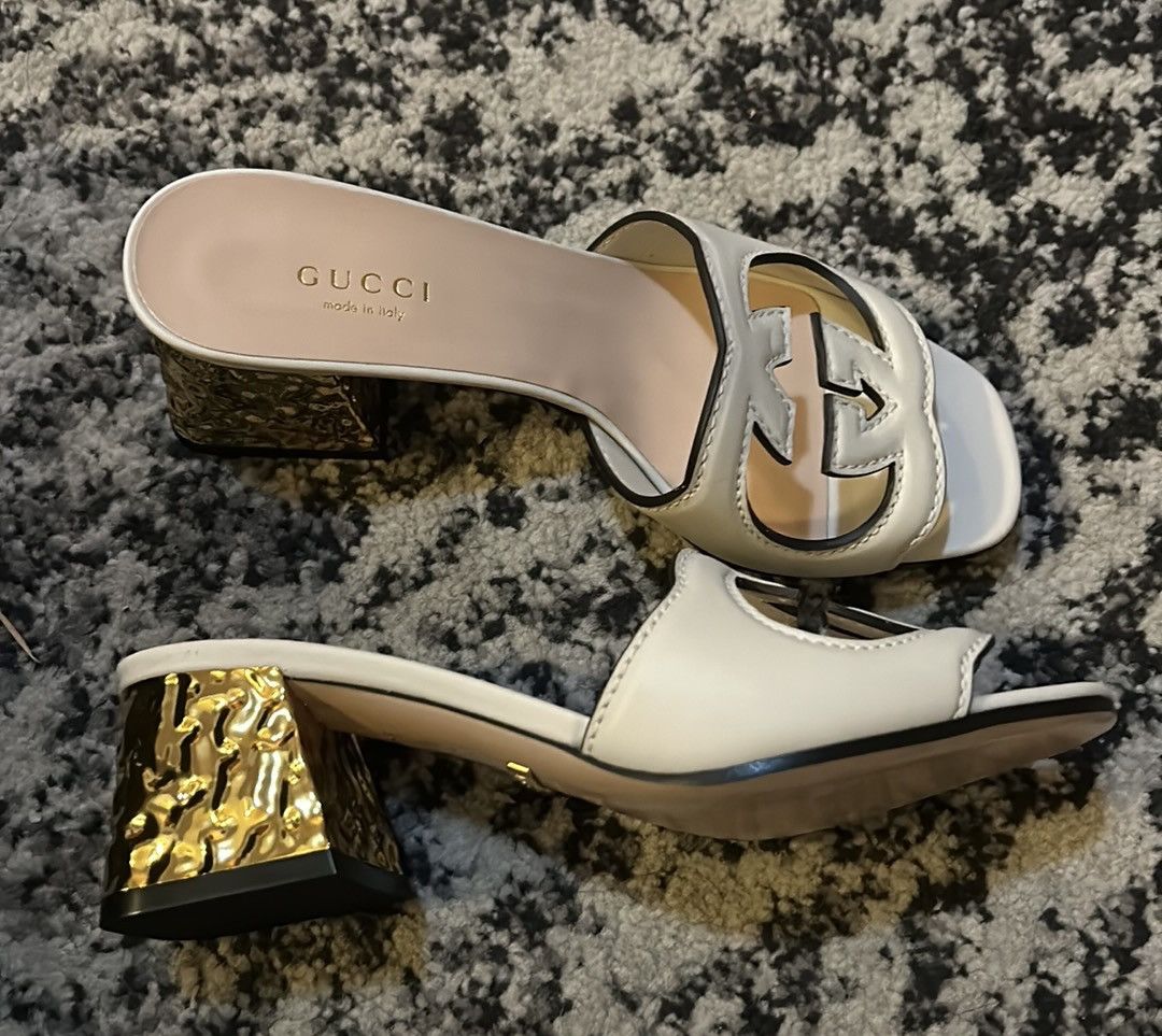 Gucci Gucci Women Interlocking G Cutout Sandal size 34.5 Size US 4.5 / IT 34.5 - 4 Thumbnail