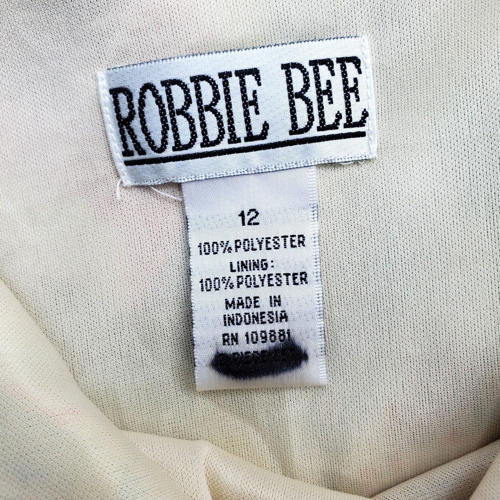 Vintage Robbie Bee Fit & Flare Dress Womens 12 Multi Tie Dye Floral Sweetheart Tie Waist Dress Size XL / US 12-14 / IT 48-50 - 5 Thumbnail