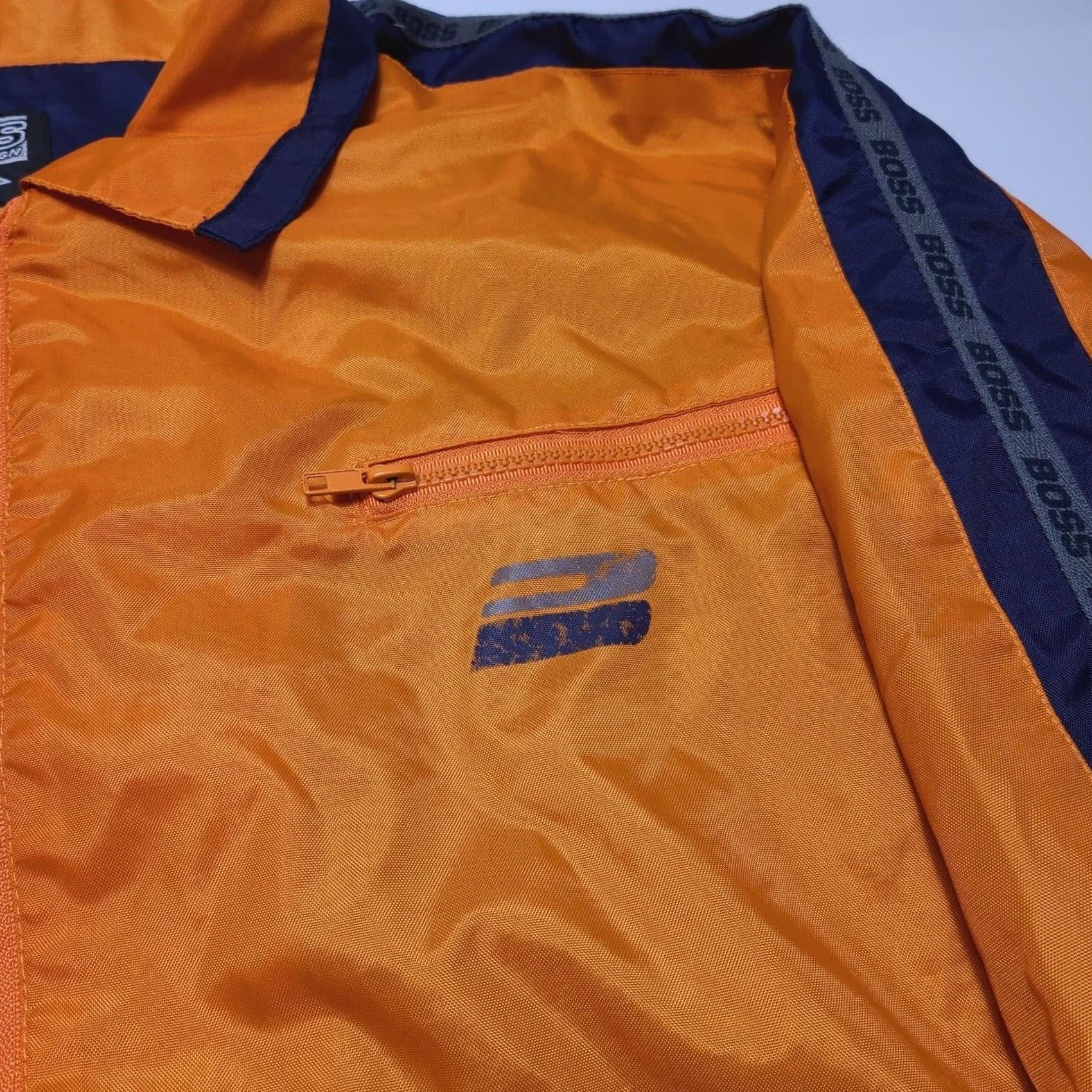 Vintage VINTAGE Boss by IG Design Windbreaker Jacket Lined Hip Hop Men's Medium Orange Size US M / EU 48-50 / 2 - 4 Thumbnail