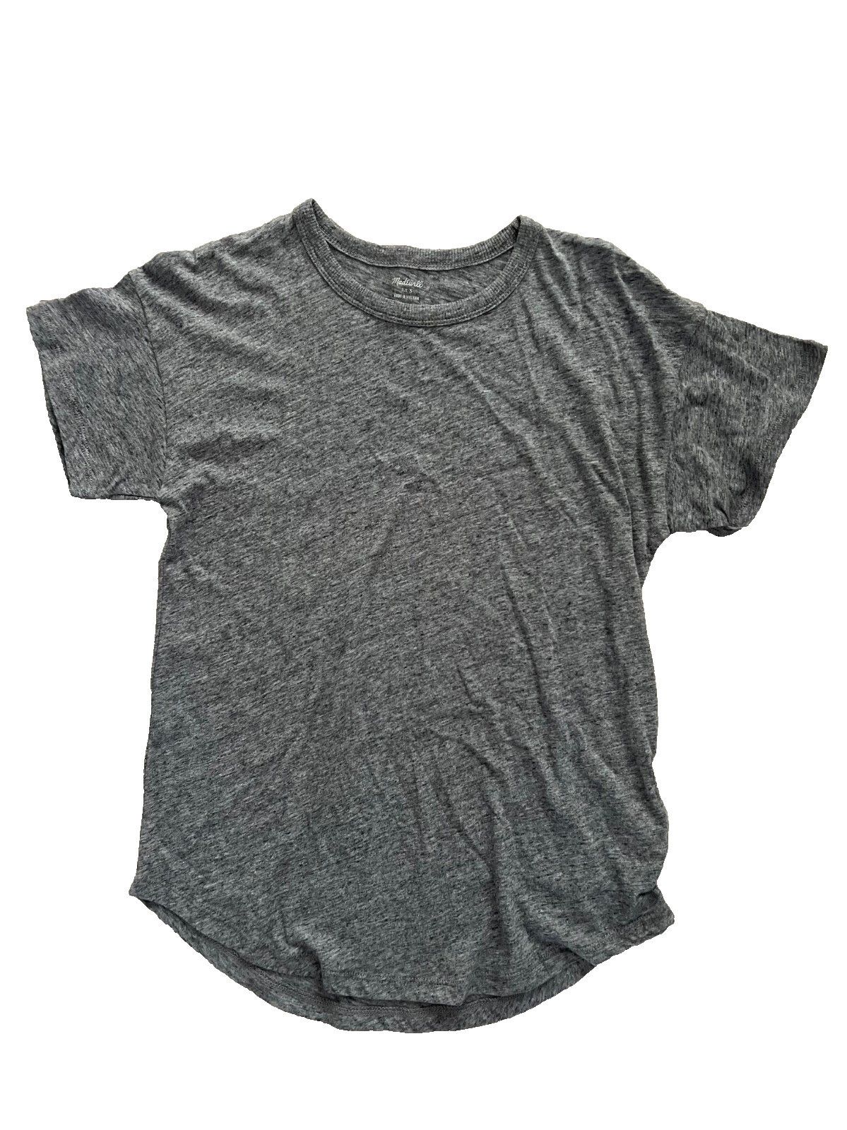 Madewell Madewell Whisper Cotton Rib Crewneck Tee Heather Iron ( S ) Size S / US 4 / IT 40 - 4 Thumbnail