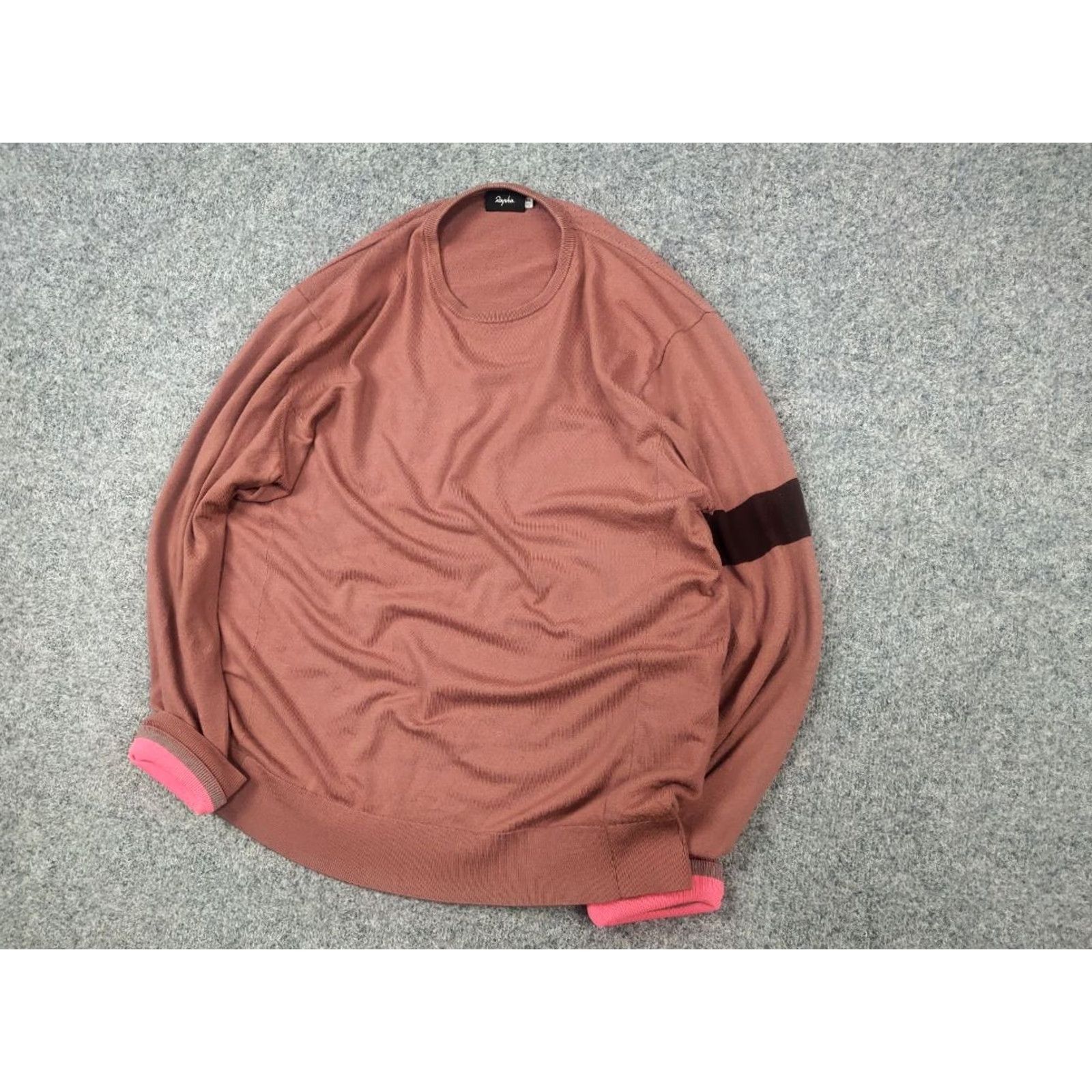 Rapha Rapha Casual Merino Wool Blend Crew Neck Knit Jumper Sweater Cycling Zip pocket XL Coral Women/Men? Size US XL / EU 56 / 4 - 3 Thumbnail