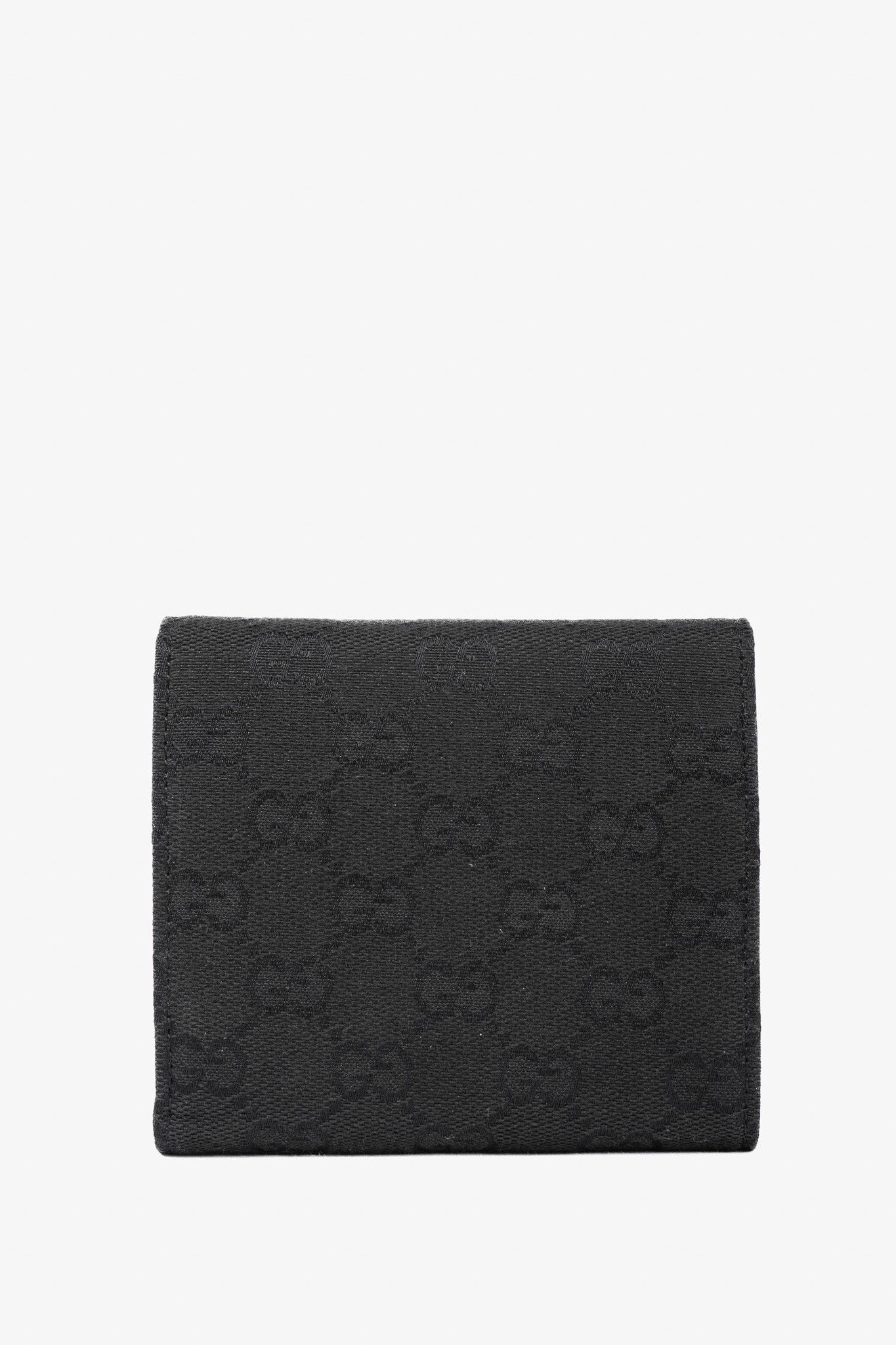 Gucci Gucci Black GG Canvas Horsebit Web Trifold Wallet Size ONE SIZE - 4 Thumbnail