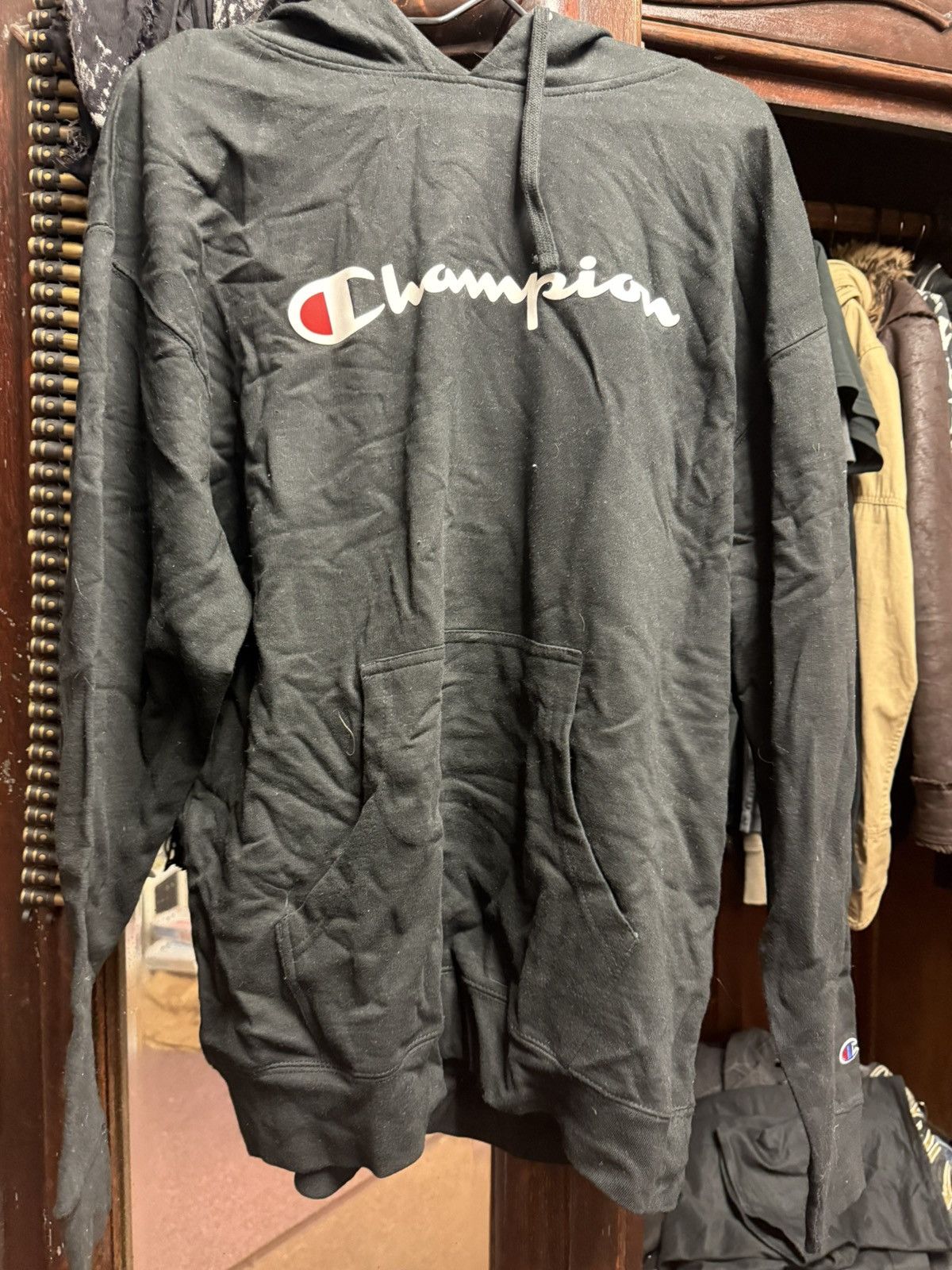 Champion CHAMPION BLACK HOODIE Size US XL / EU 56 / 4 - 1 Thumbnail