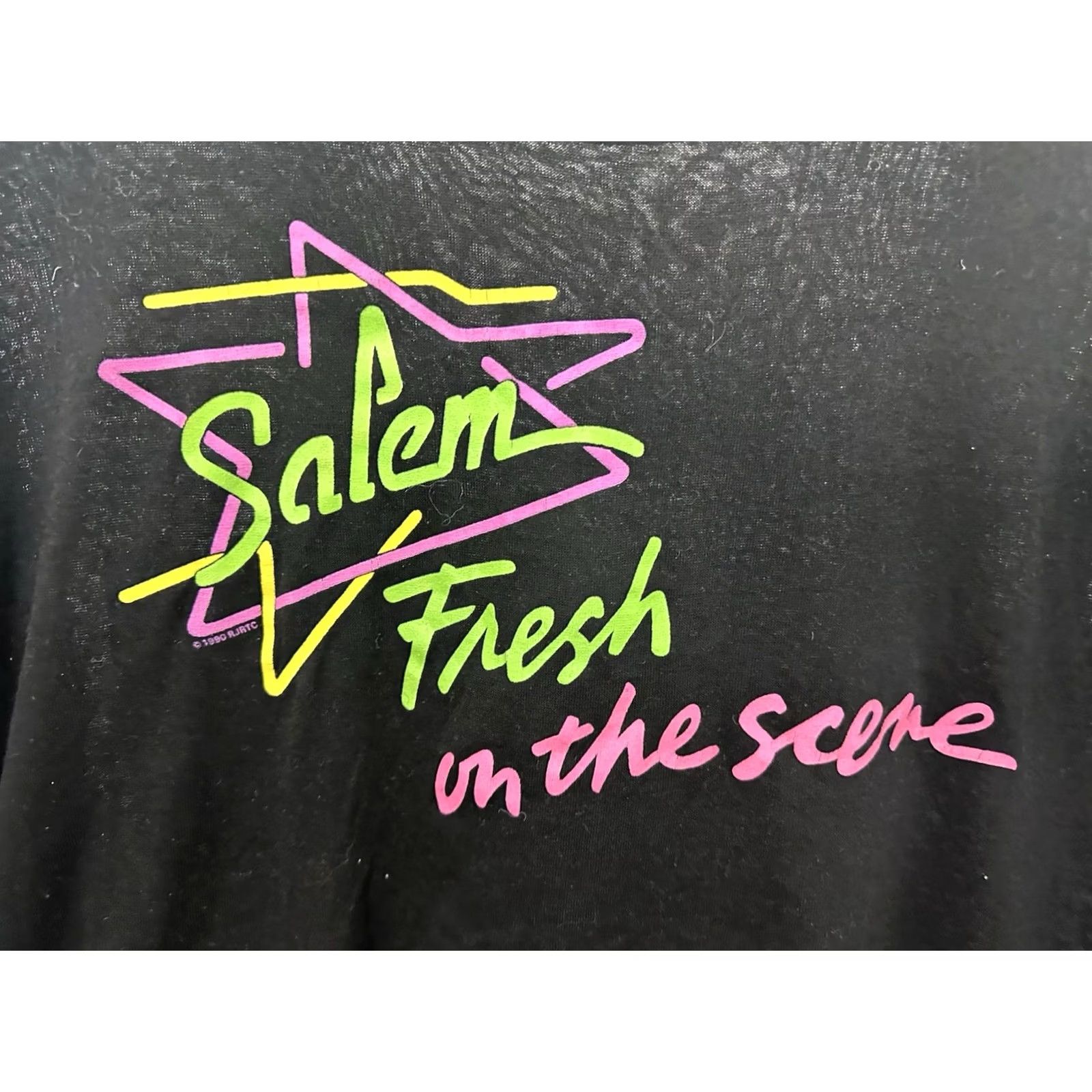 Vintage VTG 90s Salem Fresh Cigarette Super Paper Thin Burnout Worn T-Shirt Size XL Mens Black Shirt Size US XL / EU 56 / 4 - 4 Thumbnail