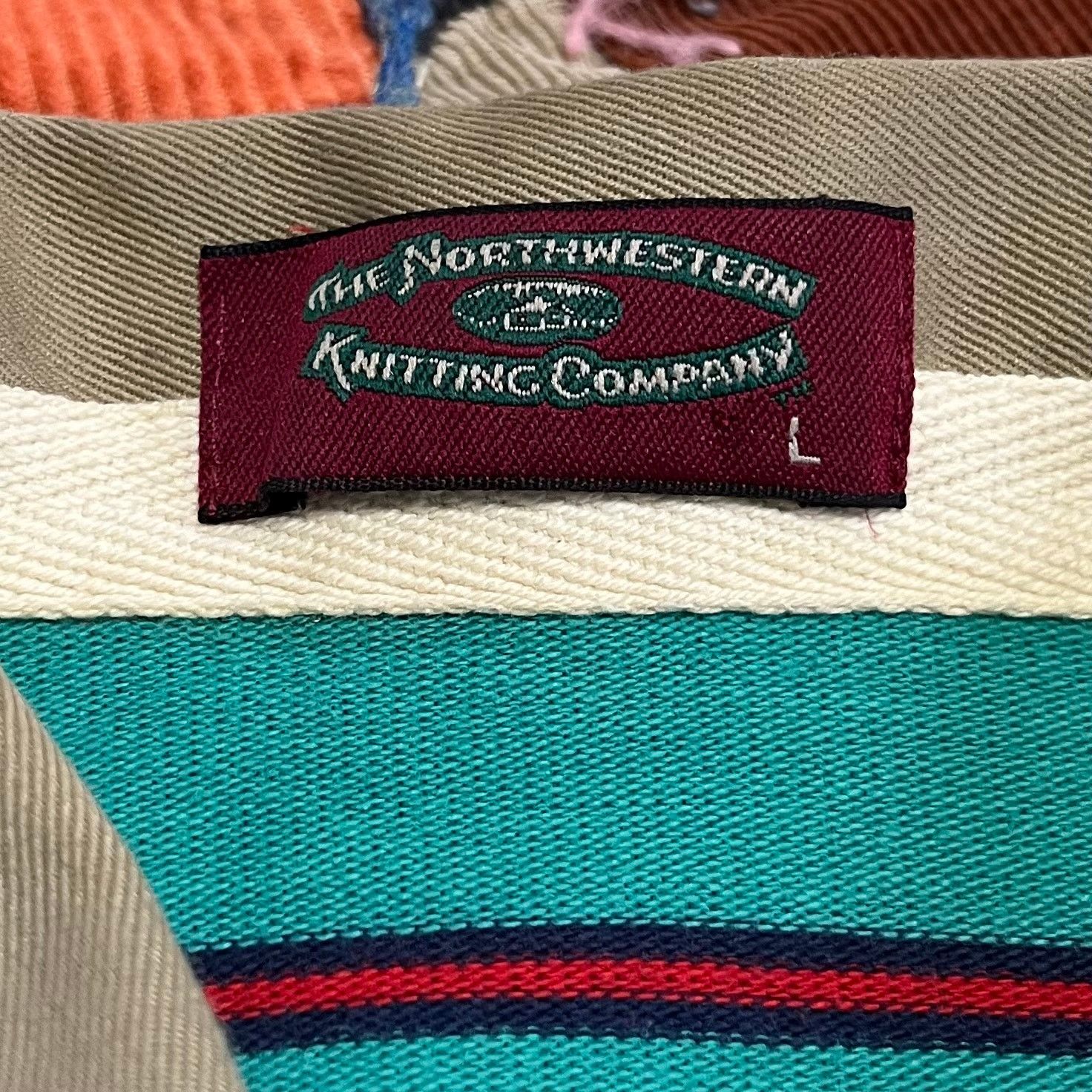 Other Vintage Northwestern Knitting Company Blue/Red Striped Rugby Size US L / EU 52-54 / 3 - 3 Thumbnail