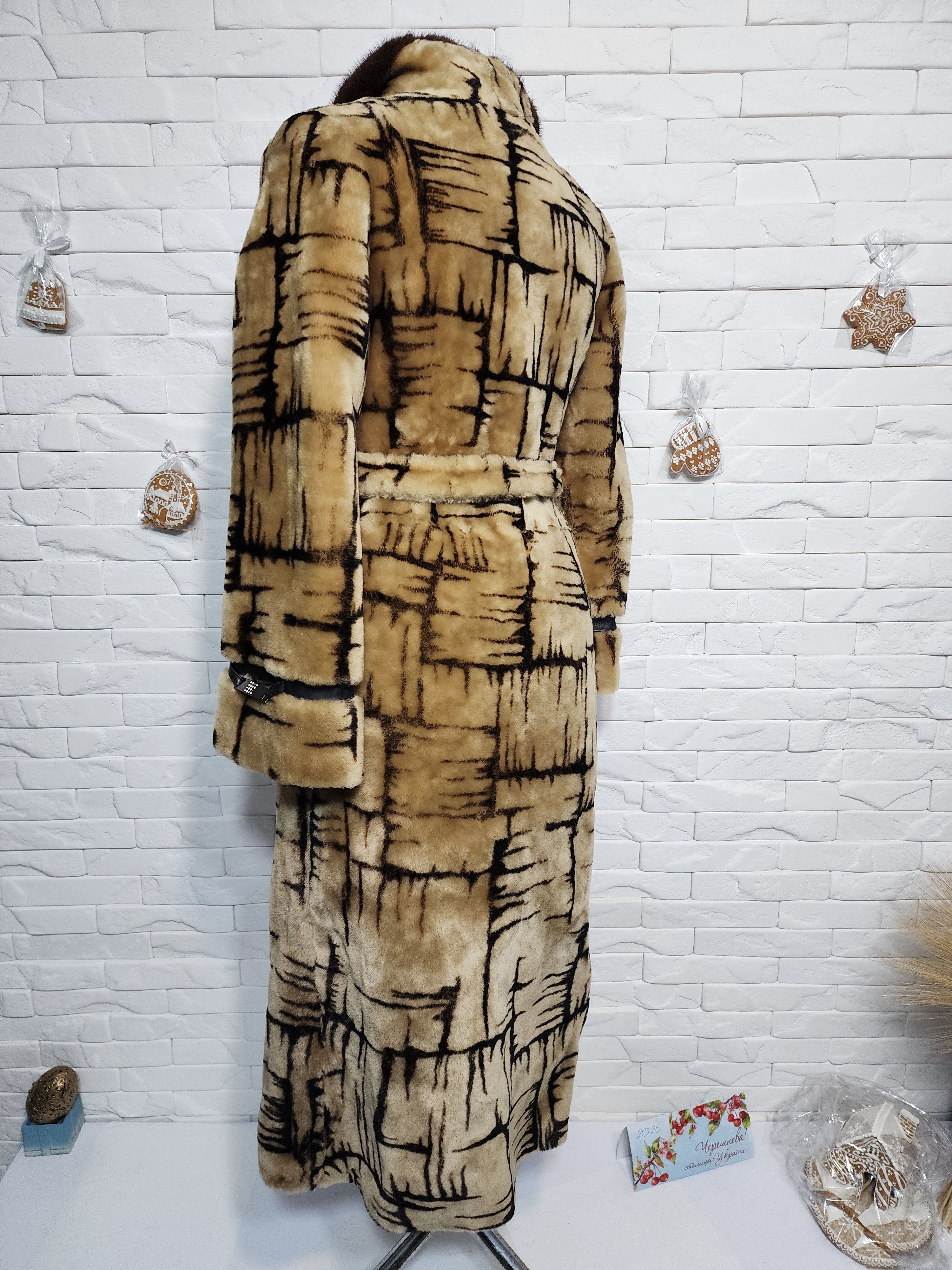 Furla Brown Sheepskin Coat: Women's Fur Belted Winter Coat Size S / US 4 / IT 40 - 6 Thumbnail