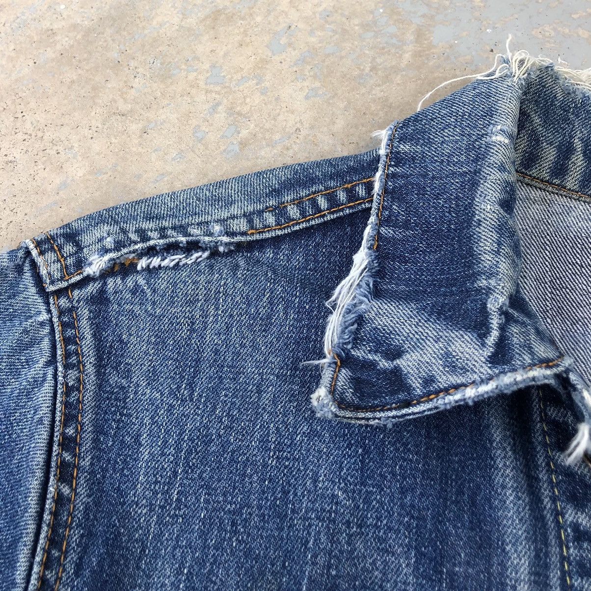Levi's Vintage 70s Levis 505 BIG E Distressed Trucker Jacket Size US S / EU 44-46 / 1 - 17 Thumbnail