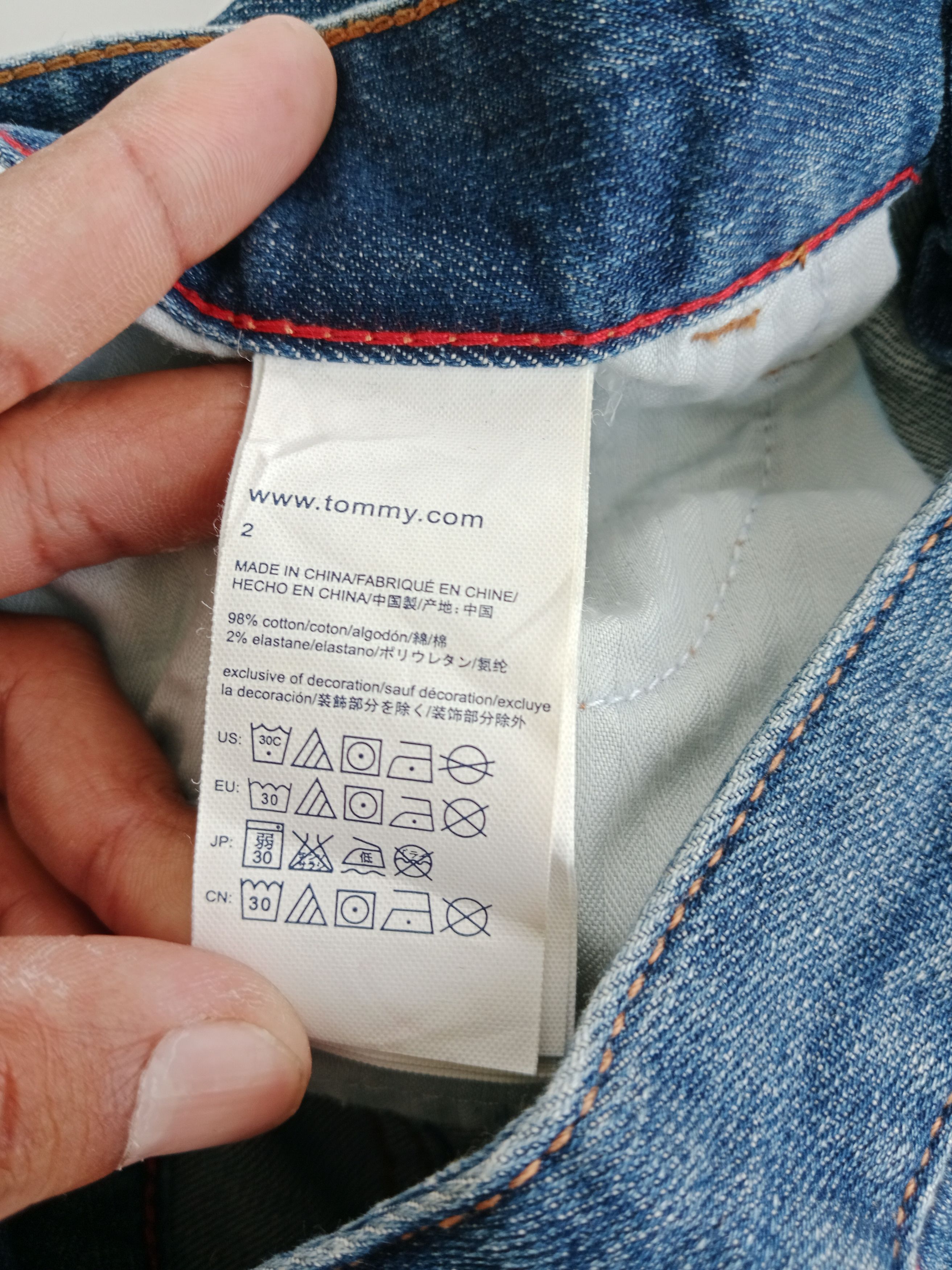 Tommy Hilfiger TOMMY HILFIGER Denim Mini Skirt Size 28" / US 6 / IT 42 - 8 Thumbnail
