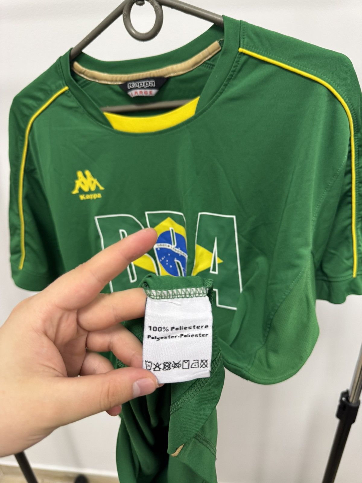 Kappa Vintage Kappa Brazil Jersey Football Shirt Blockore L Size Size US L / EU 52-54 / 3 - 6 Thumbnail